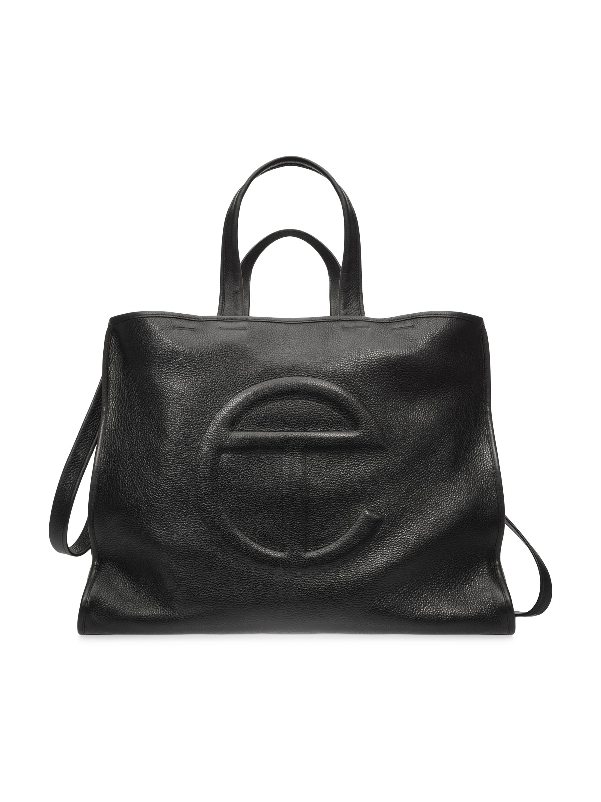 TELFAR Large Pebbled Leather Carry Bag | Saks Fifth Avenue