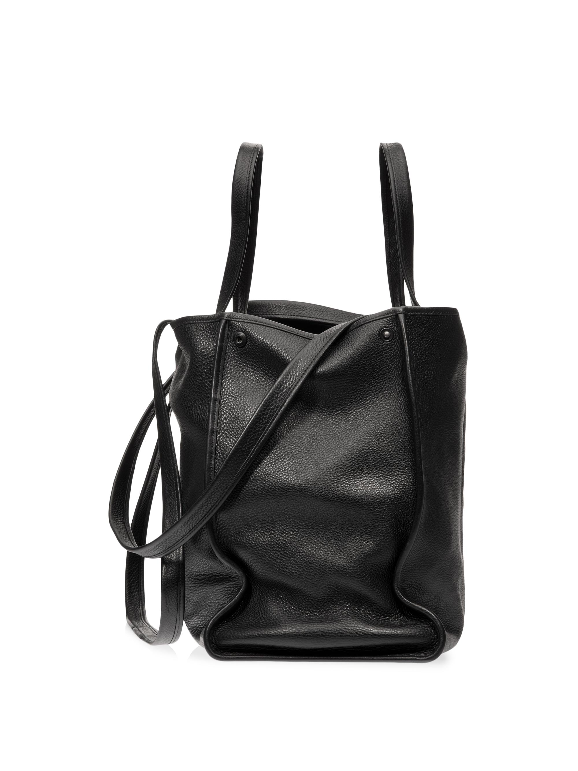 Large Pebbled Leather Carry Bag