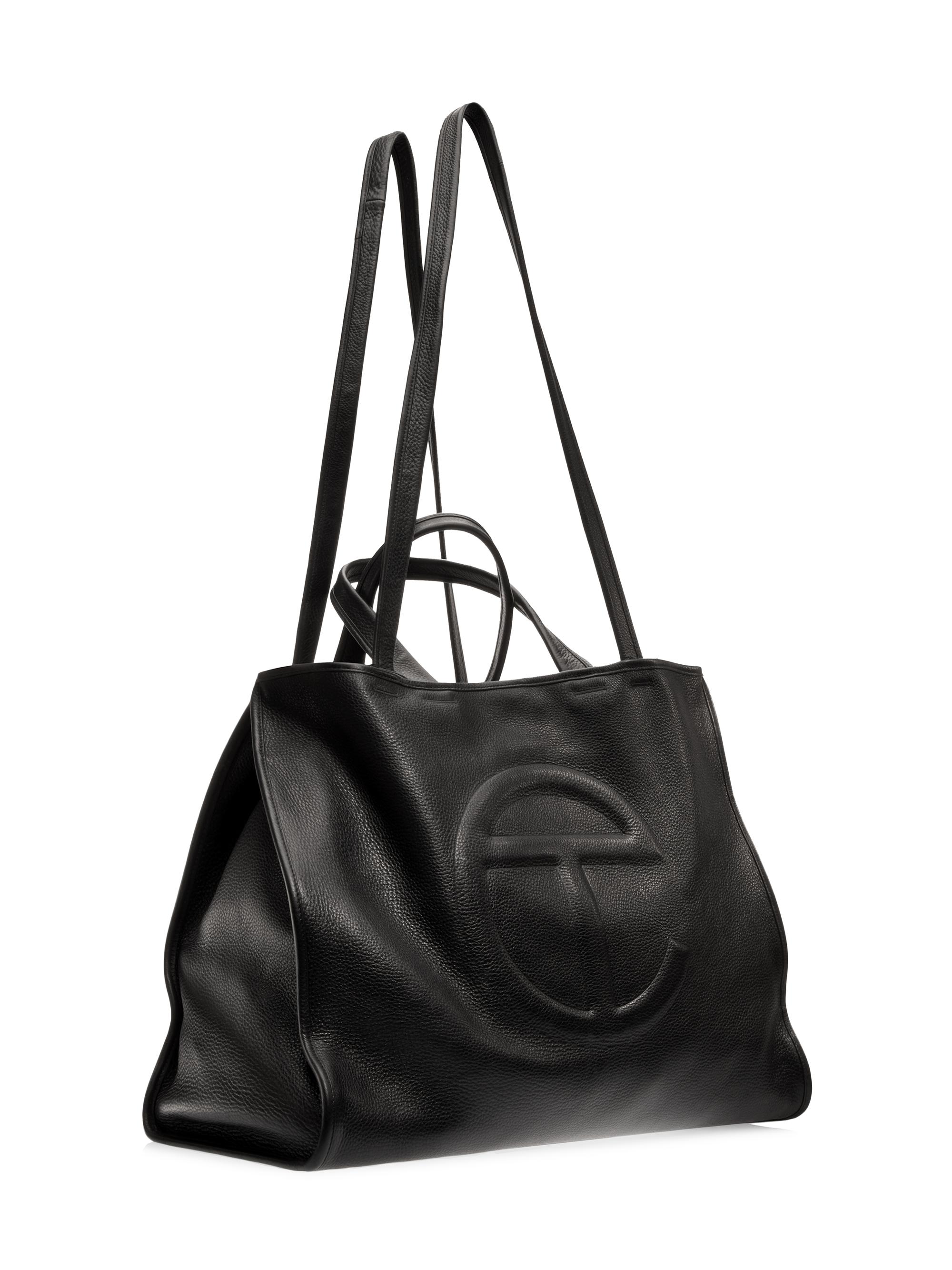 Large Pebbled Leather Carry Bag