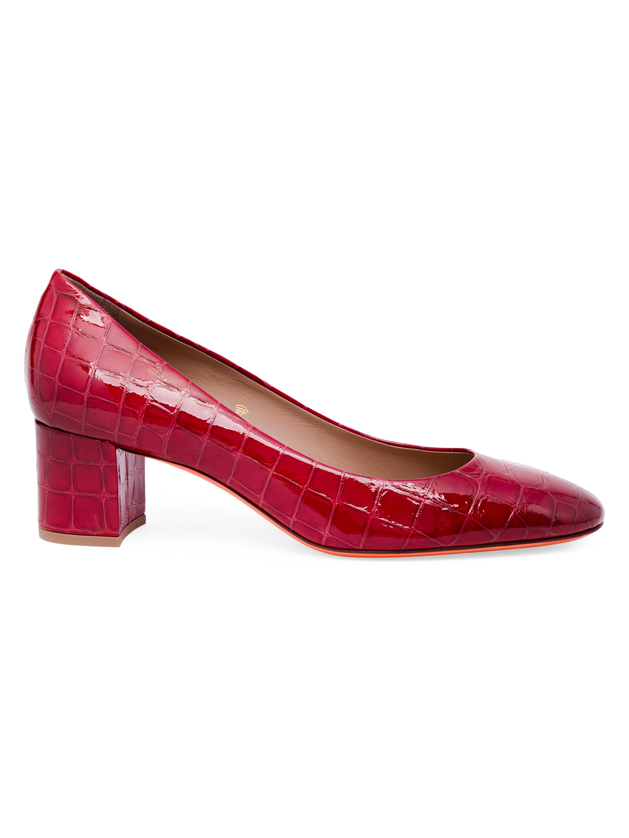 Santoni Women's 50MM Leather Pumps - Red