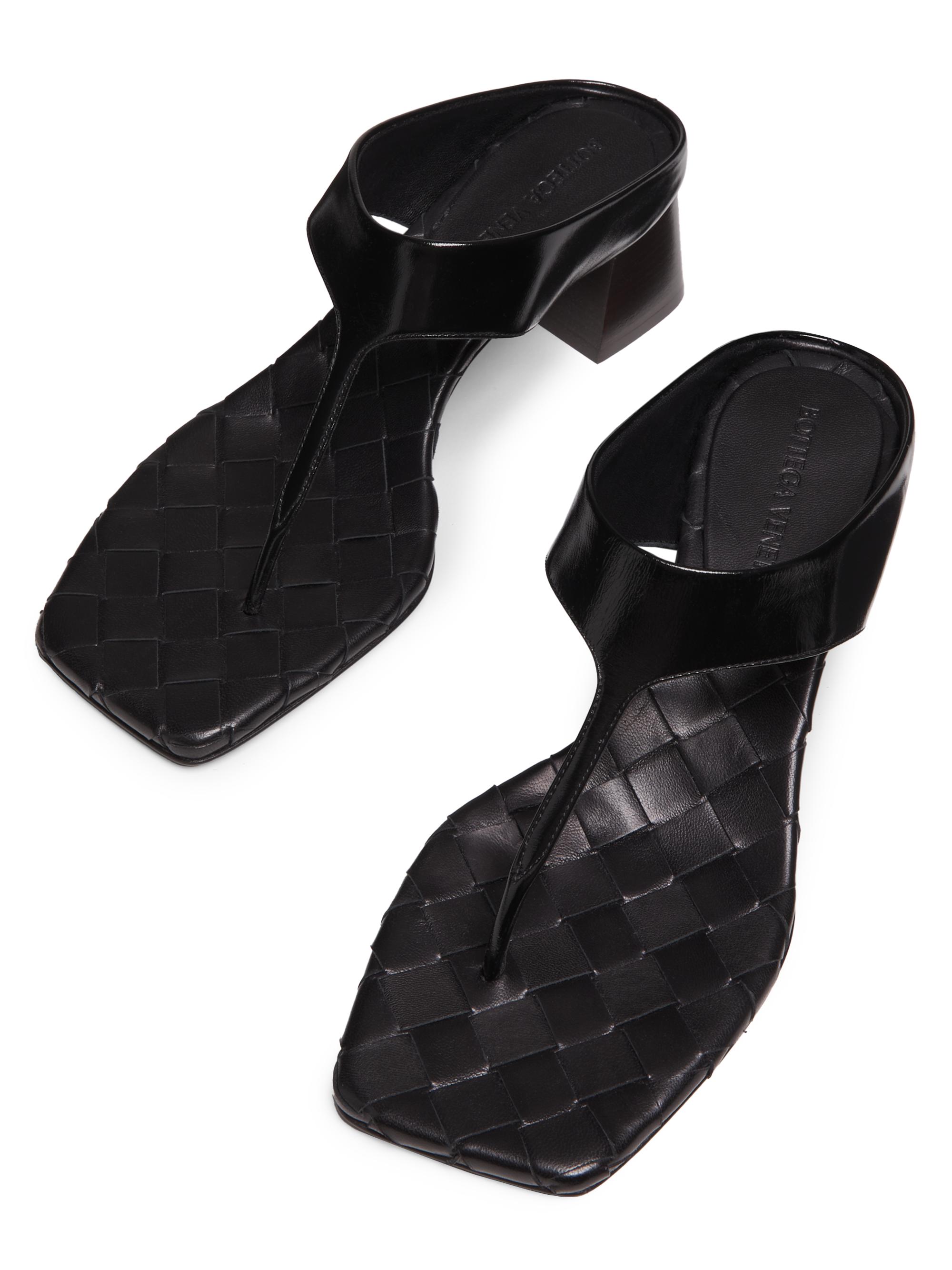 Bottega Veneta Marella 45MM Leather Block-Heel Sandals | Saks