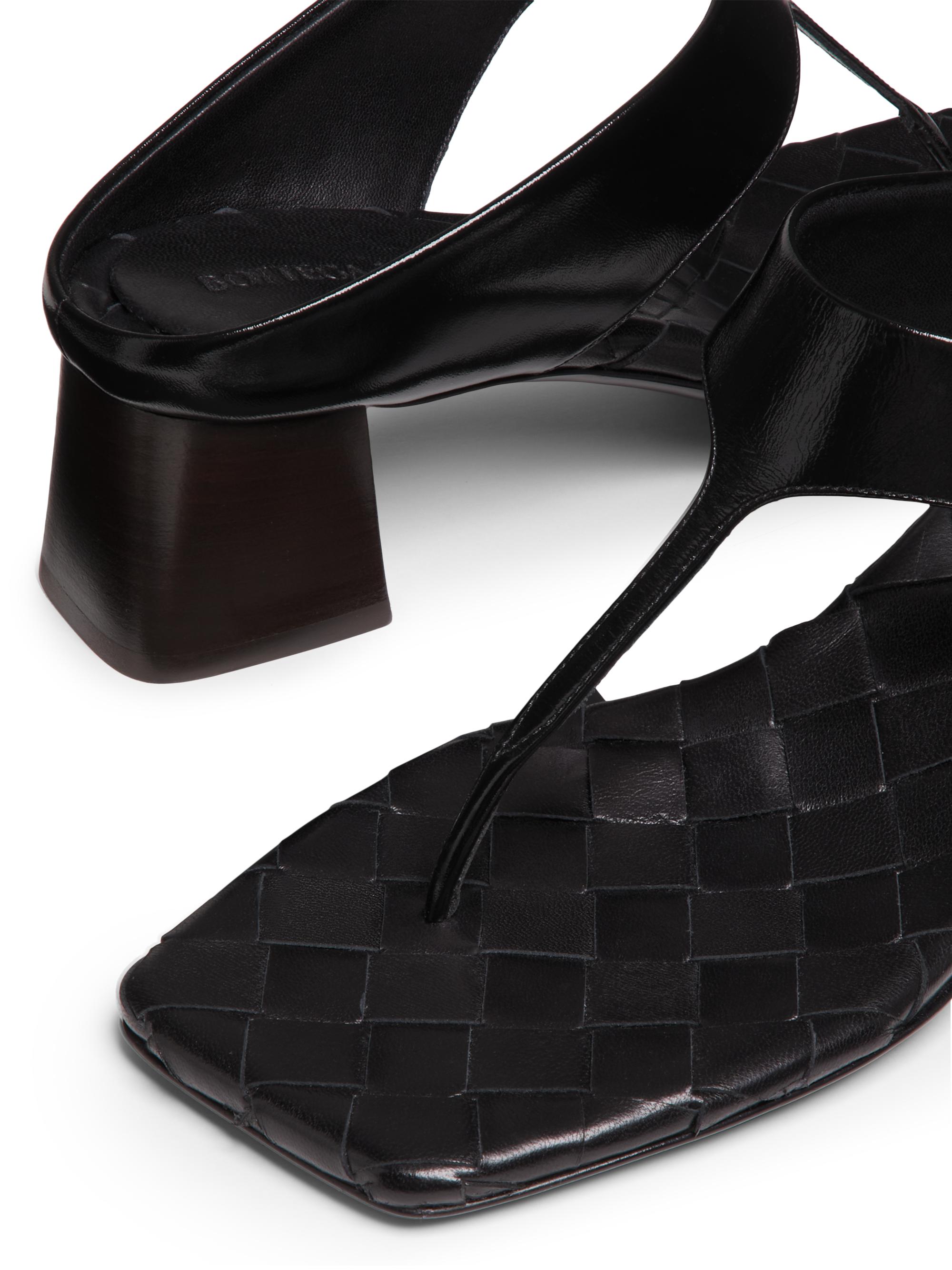 Bottega Veneta Marella 45MM Leather Block-Heel Sandals  display picture 3
