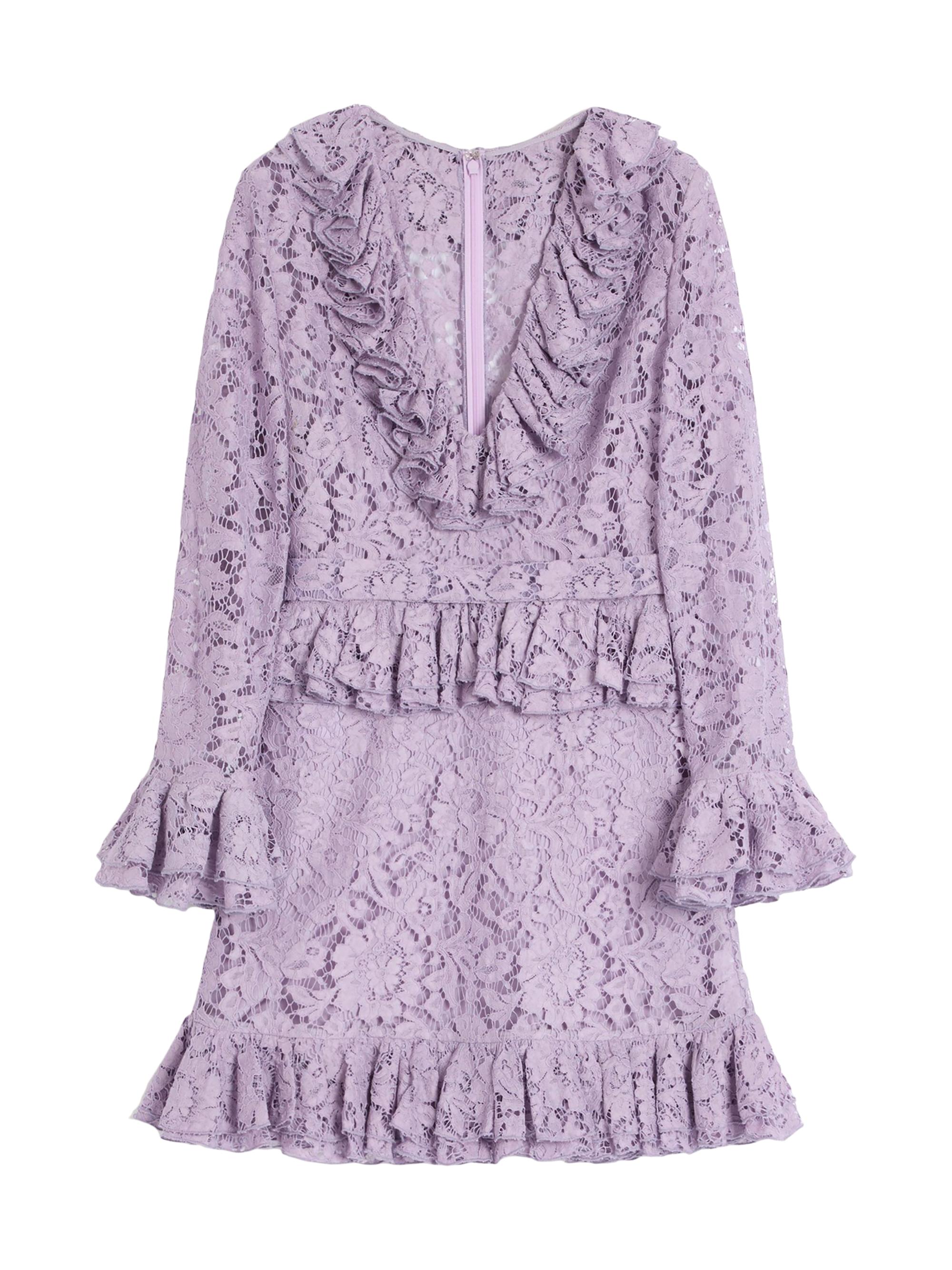 Valentino Garavani Women's Short Dress in Heavy Lace - Lavander