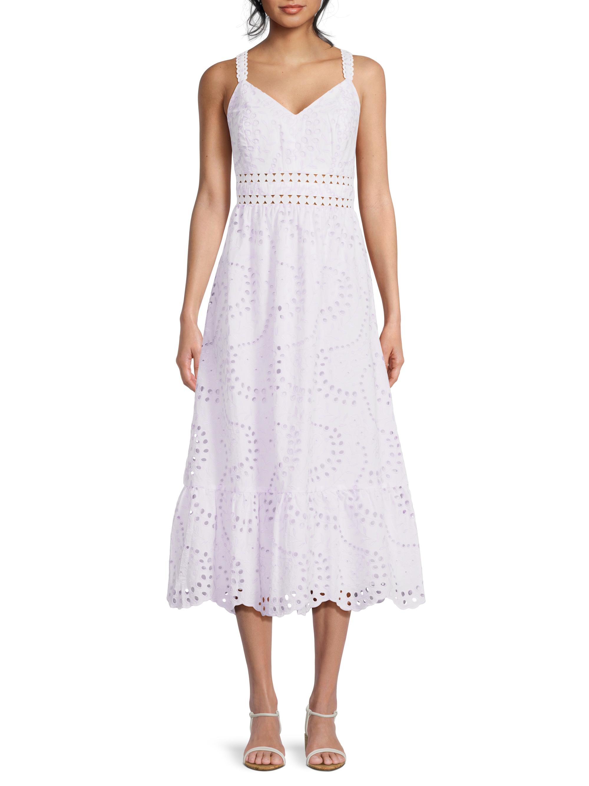 Lilly Pulitzer Tiah Eyelet Midi-Dress - Hyacinth | Vtir