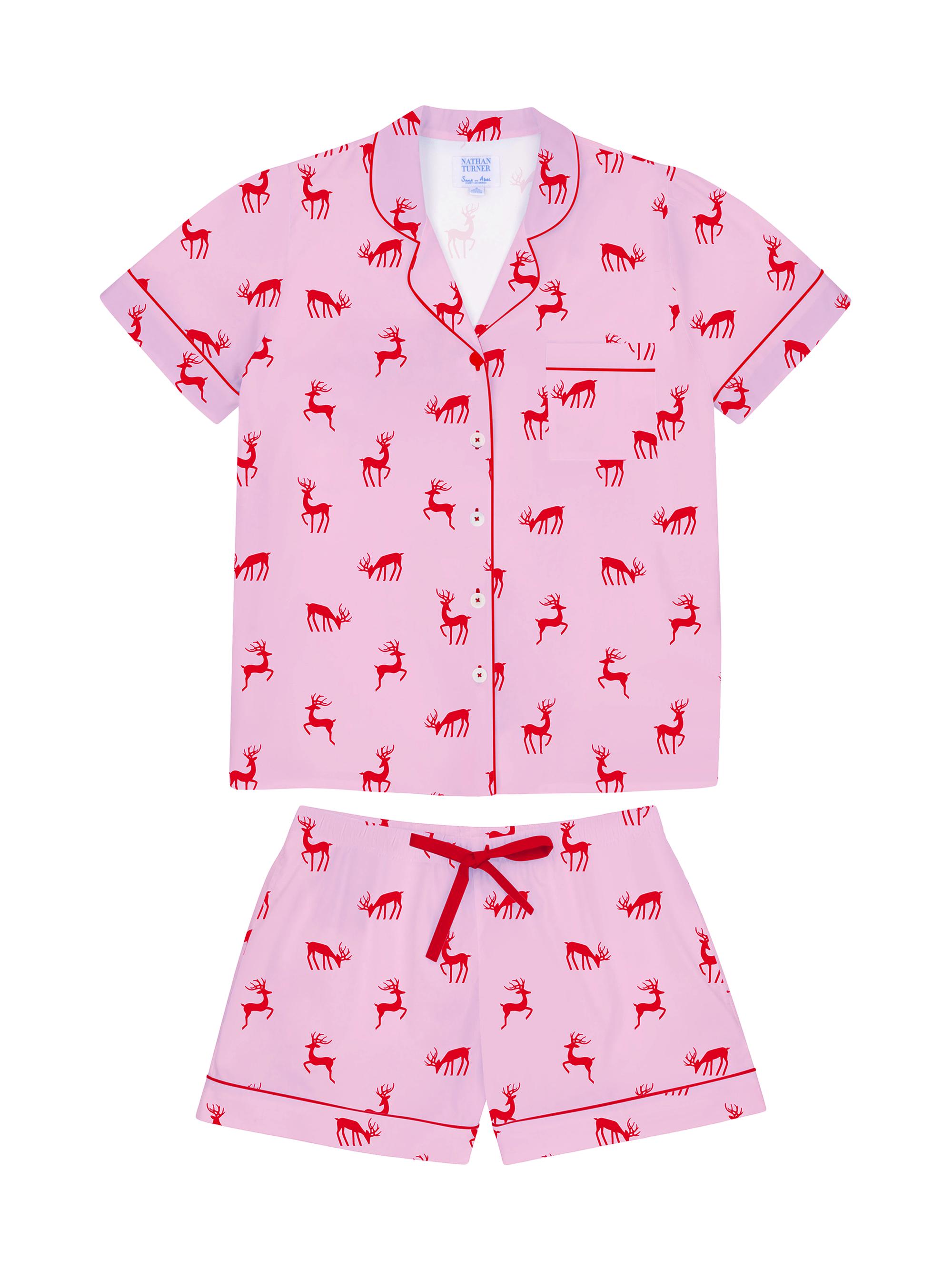 Sant and Abel Women's Reindeer Short Pajama Set