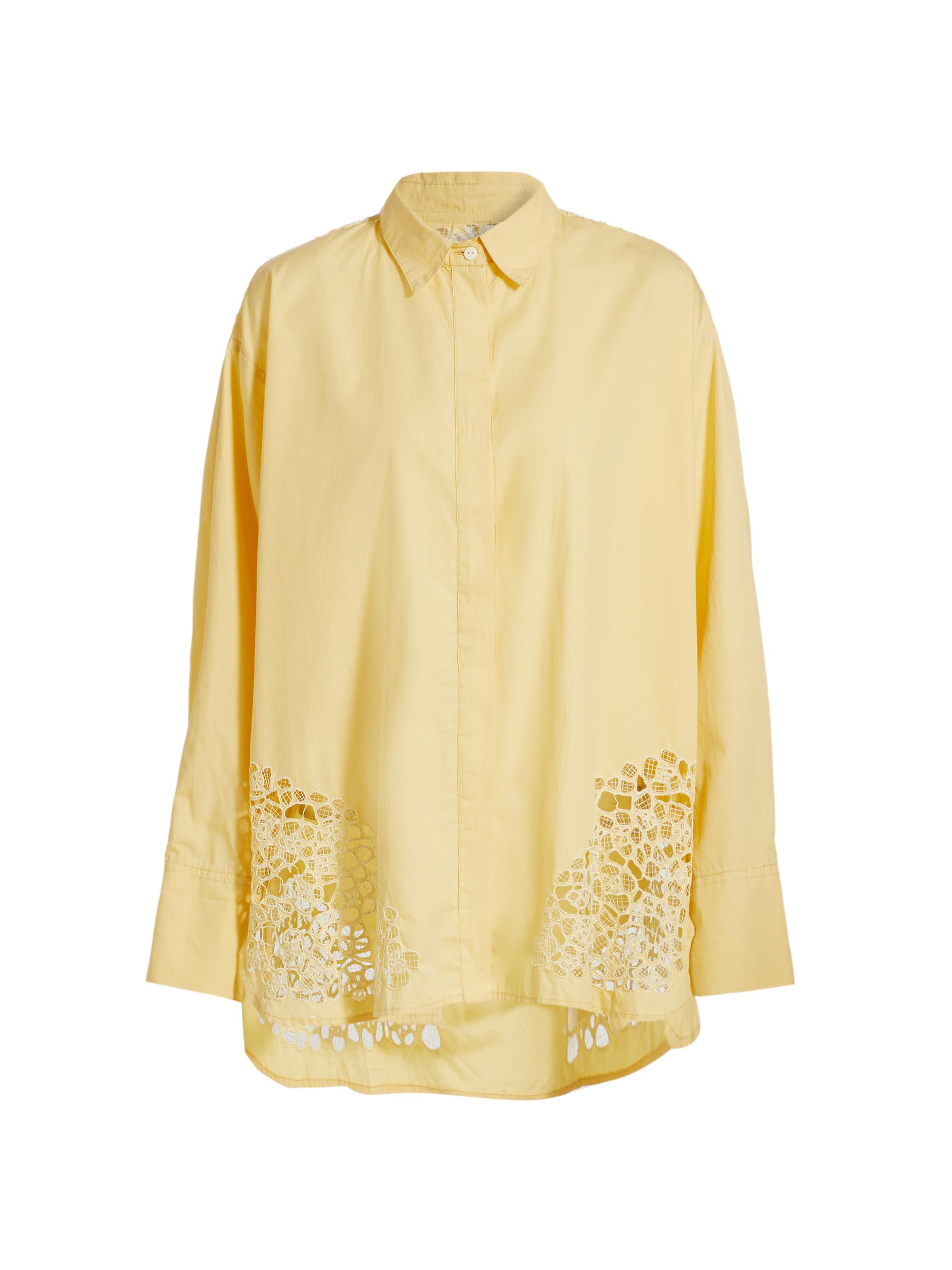 SWF Women's This Time Panelled Lace Shirt - Mellow Yellow