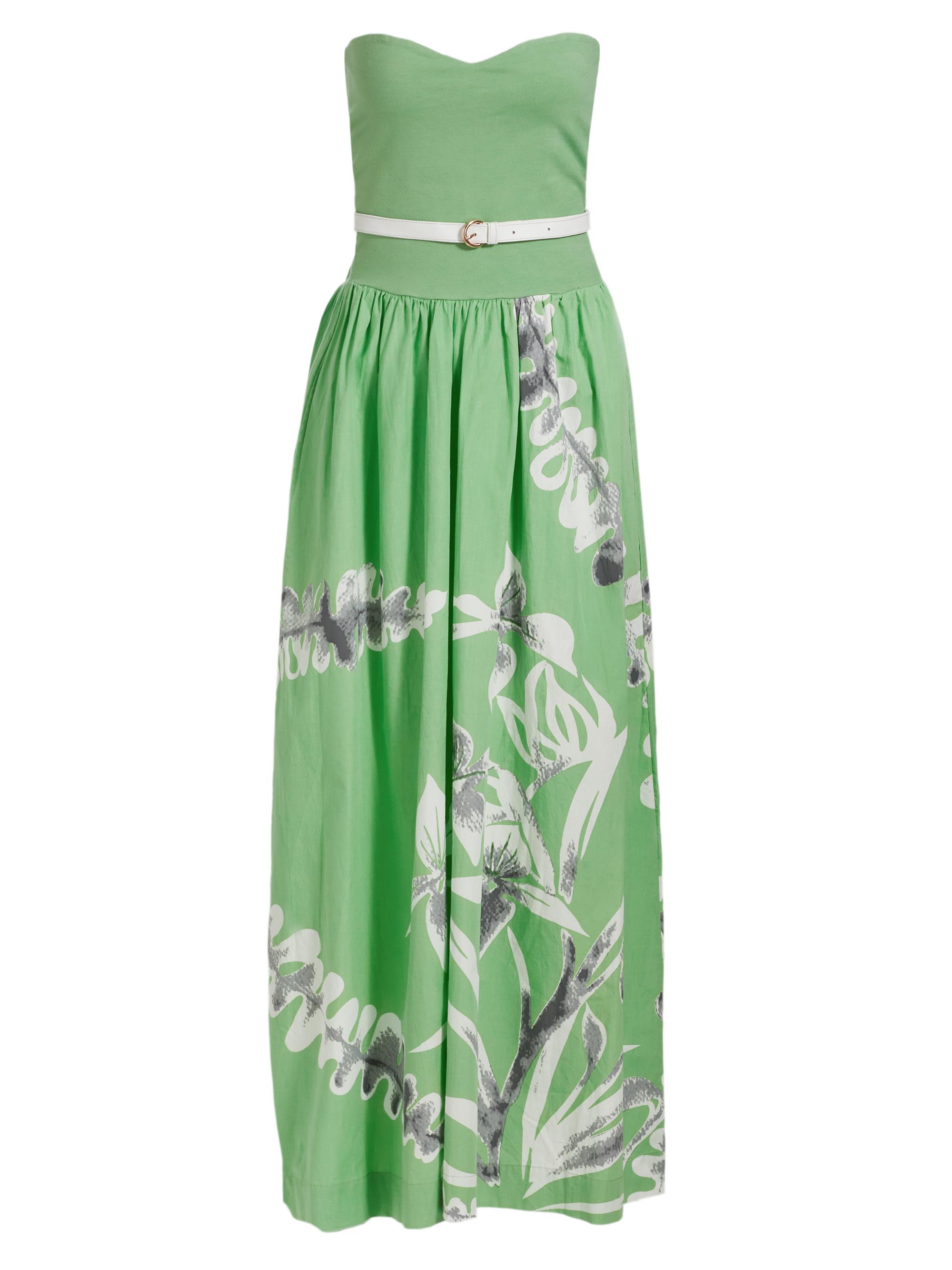 SWF Women's This Time Split-Bodice Belted Maxi-Dress - Mint Blossom