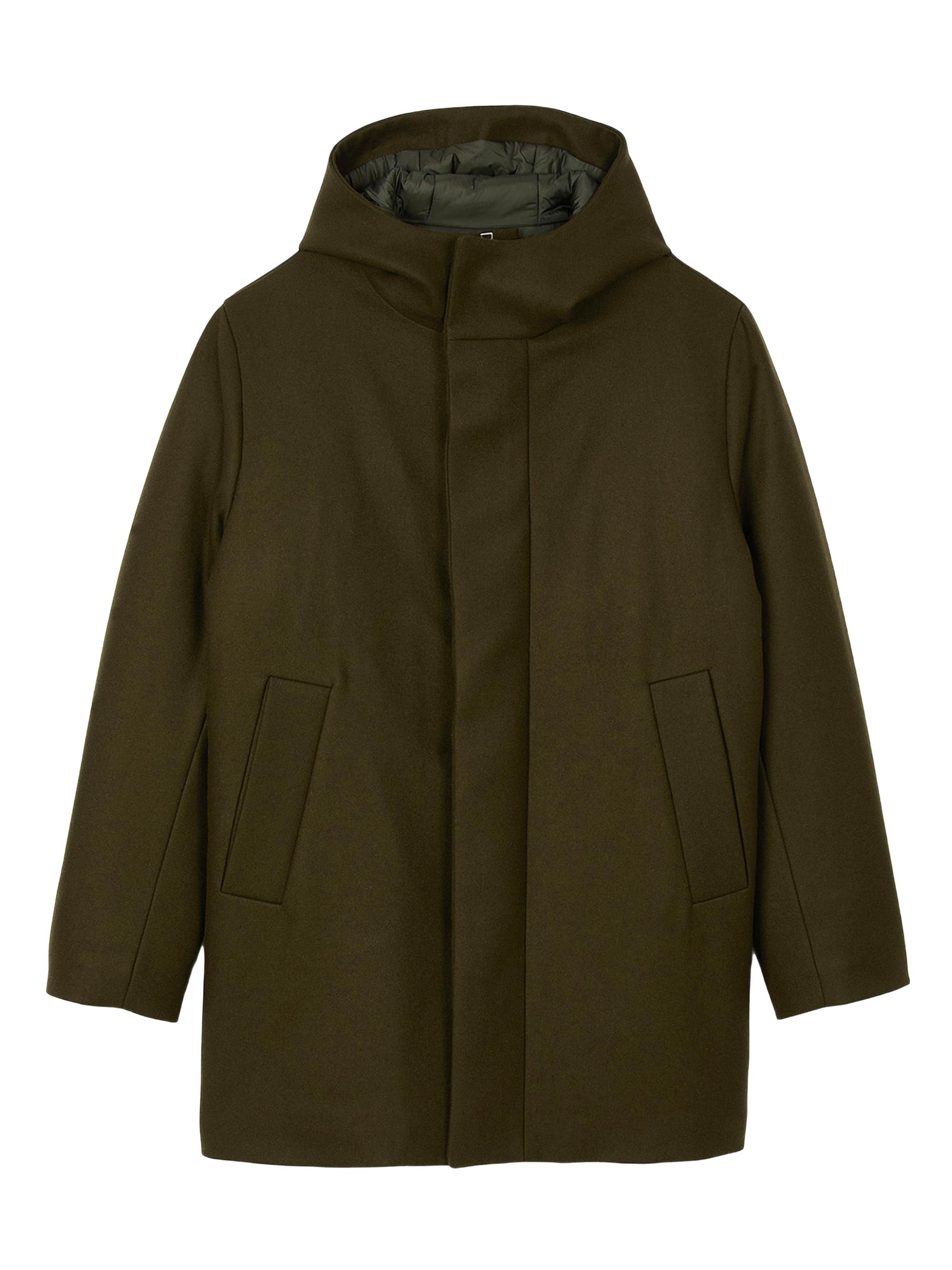 Sandro Men's Hooded Wool Parka - Olive Green