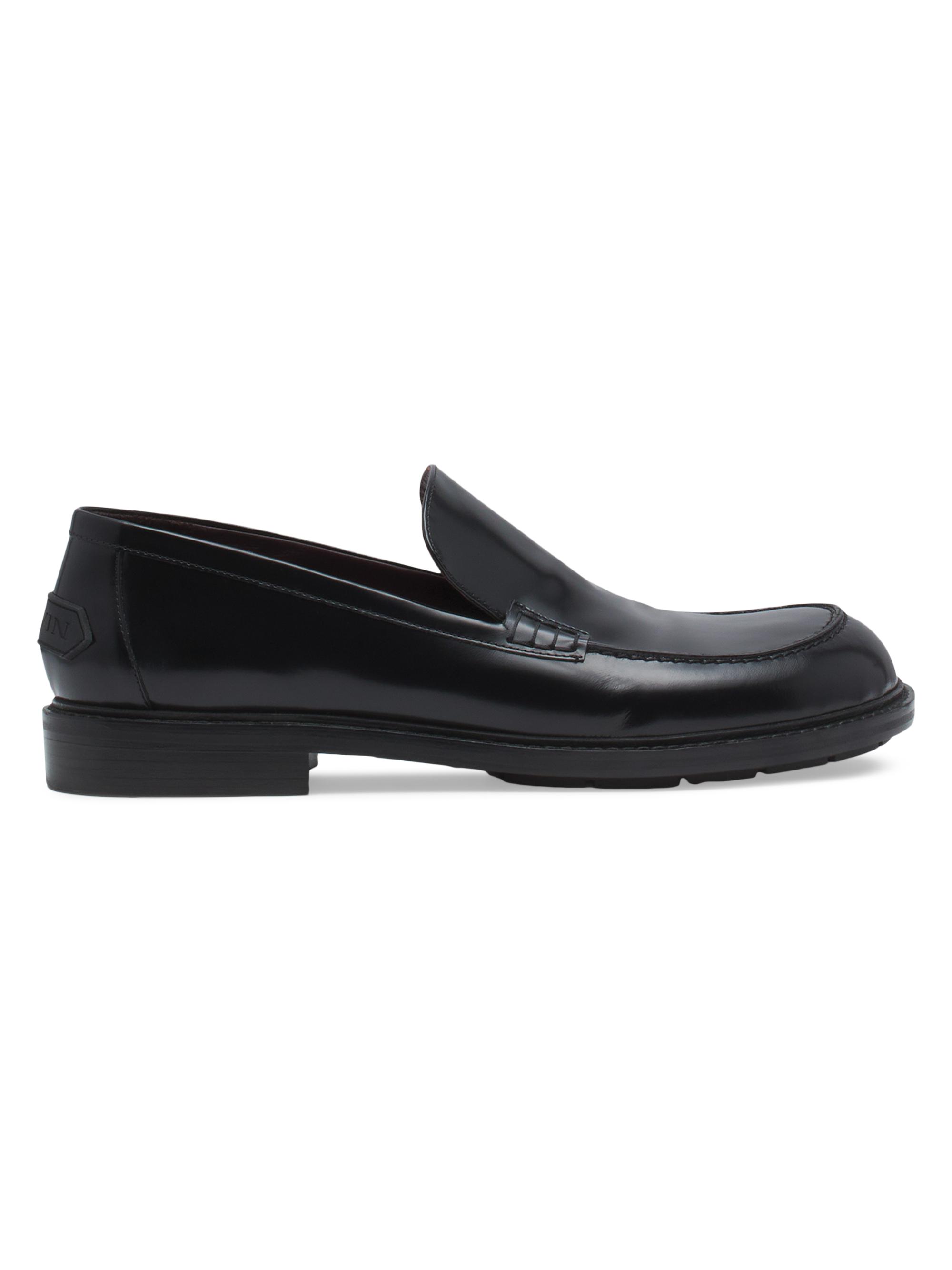 Lanvin Men's Spinto Loafers in Glossy Leather - Black