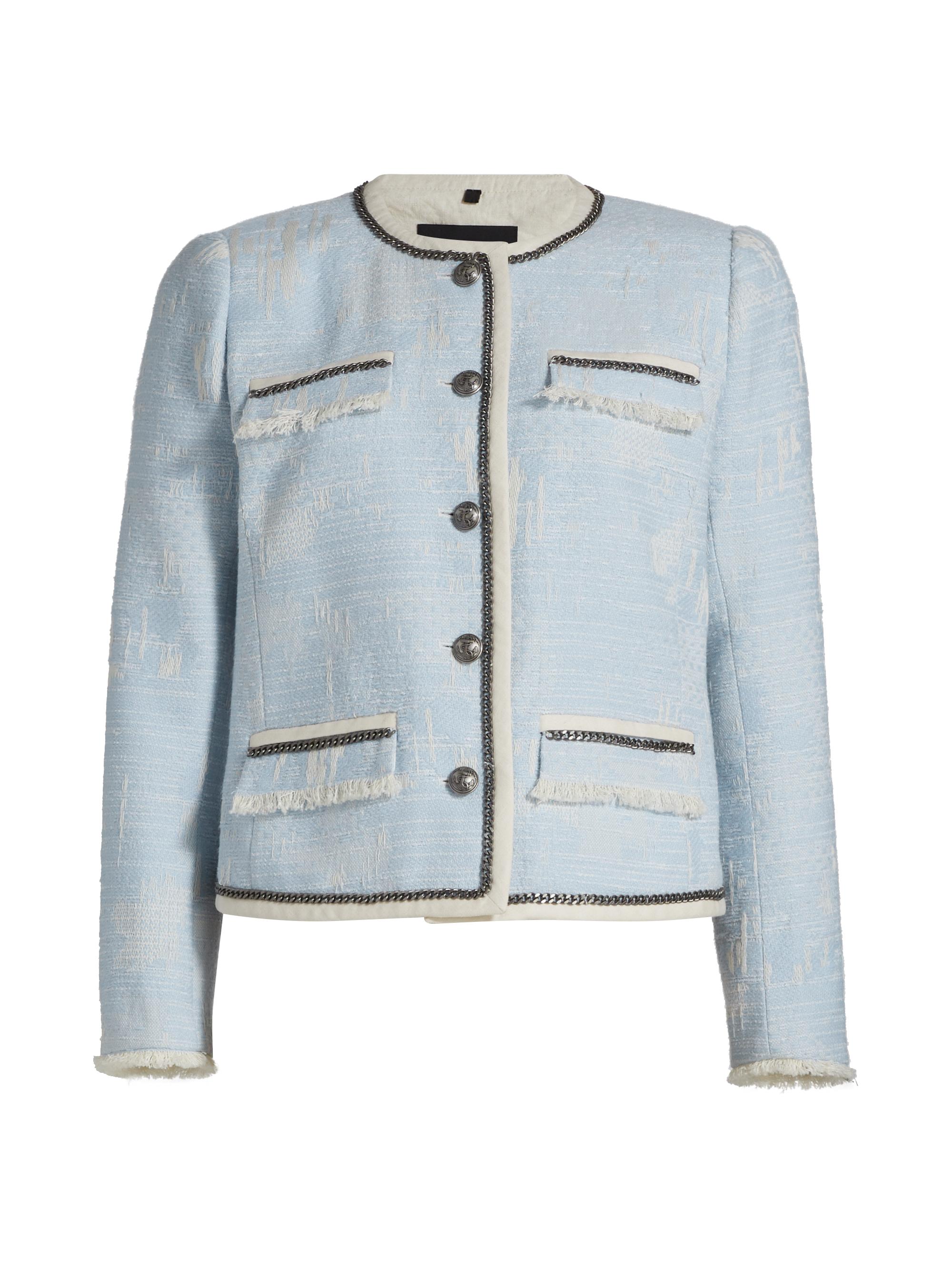 Kobi Halperin Women's Lark Collarless Tweed Jacket - Sky