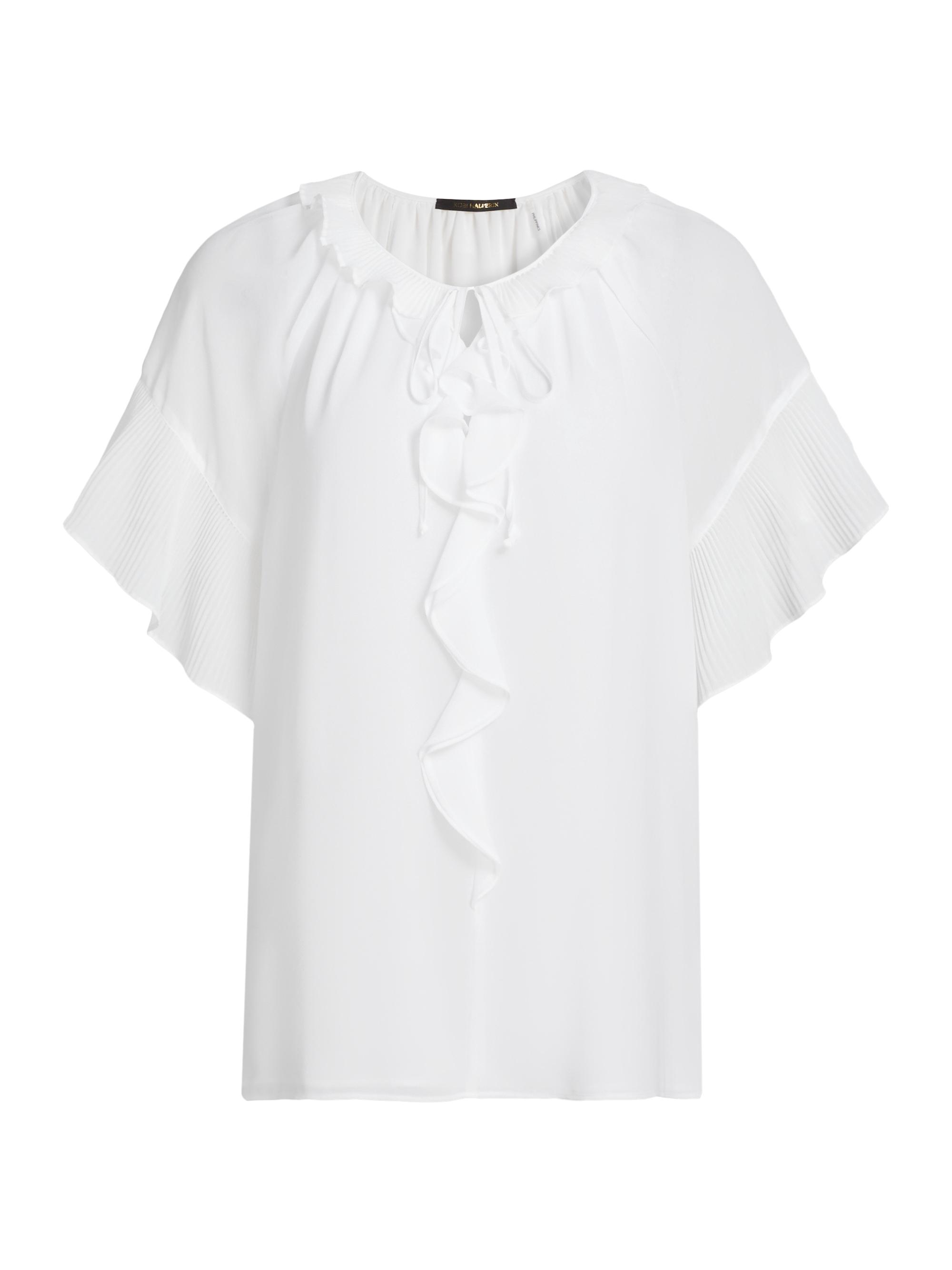 Kobi Halperin Women's Vale Ruffled Chiffon Blouse - White