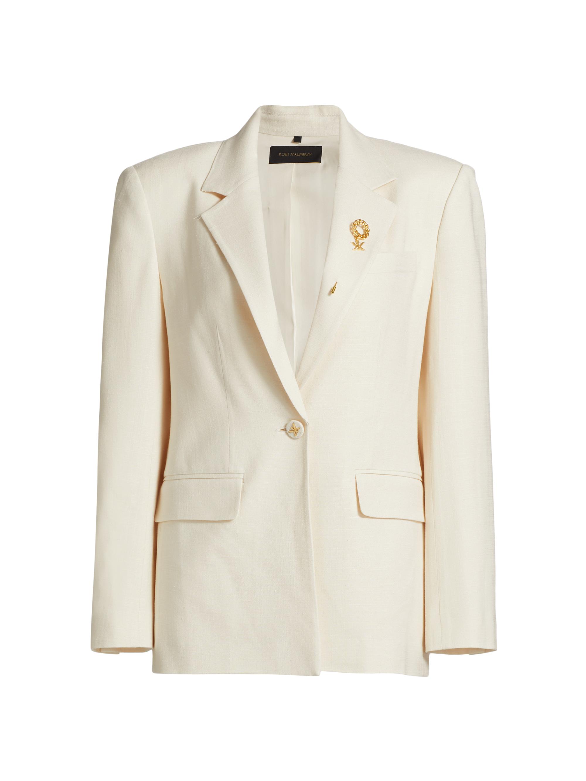 Kobi Halperin Women's Kent Twill Single-Breasted Jacket - Ecru