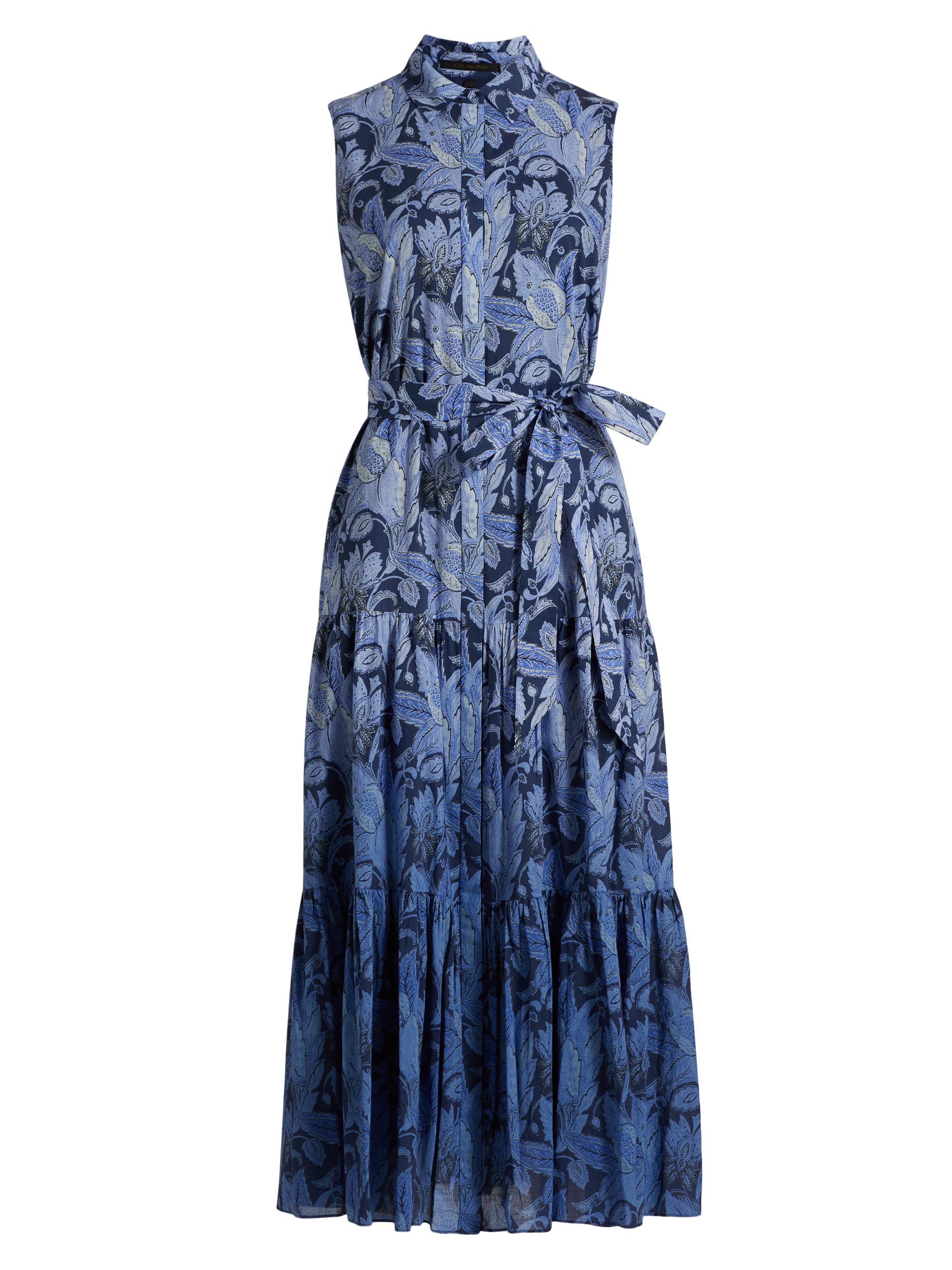 Kobi Halperin Women's Blayn Floral Cotton Tiered Midi-Dress - Blue Multi