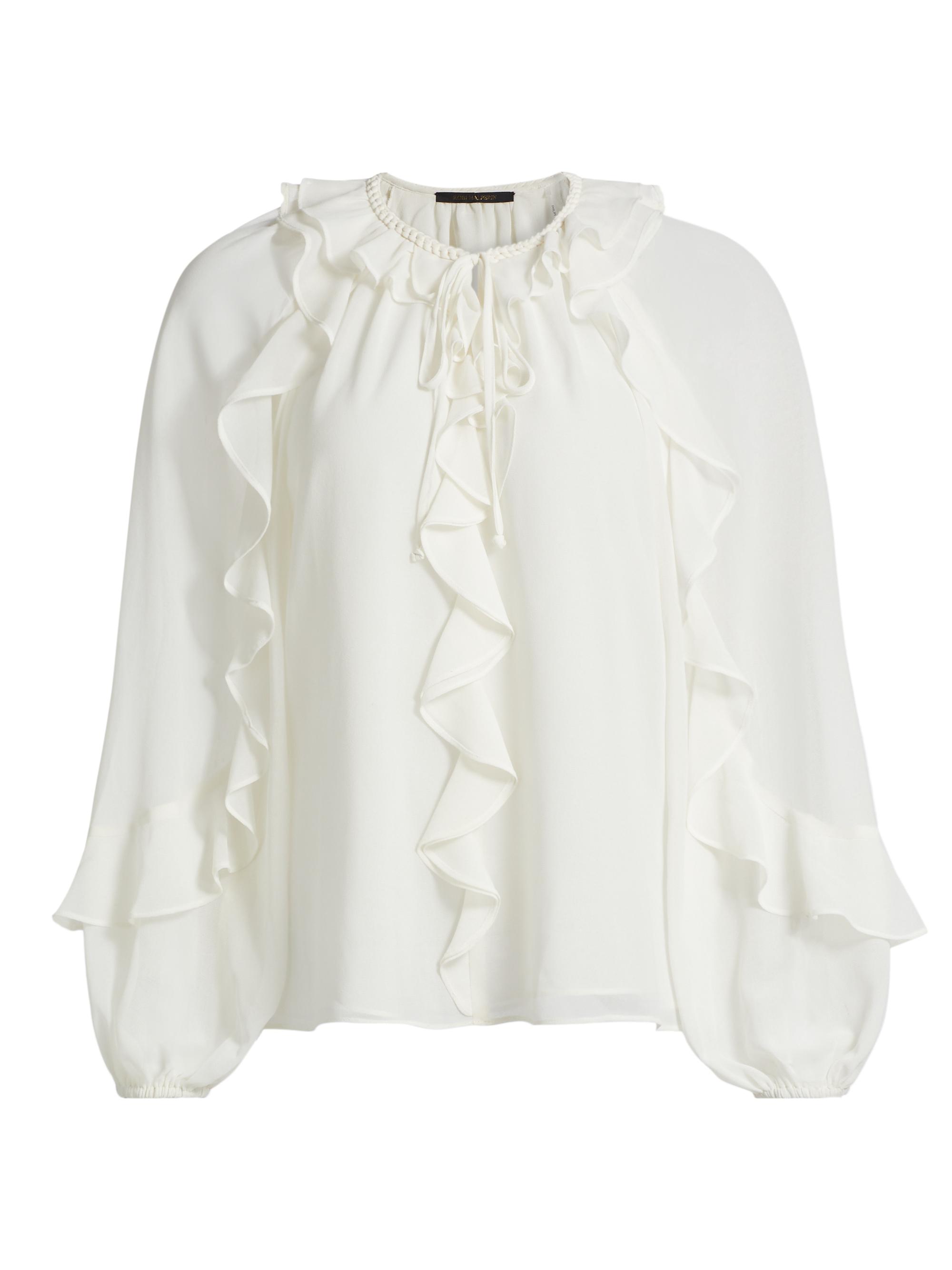 Kobi Halperin Women's Bali Ruffled Crepe Chiffon Blouse -