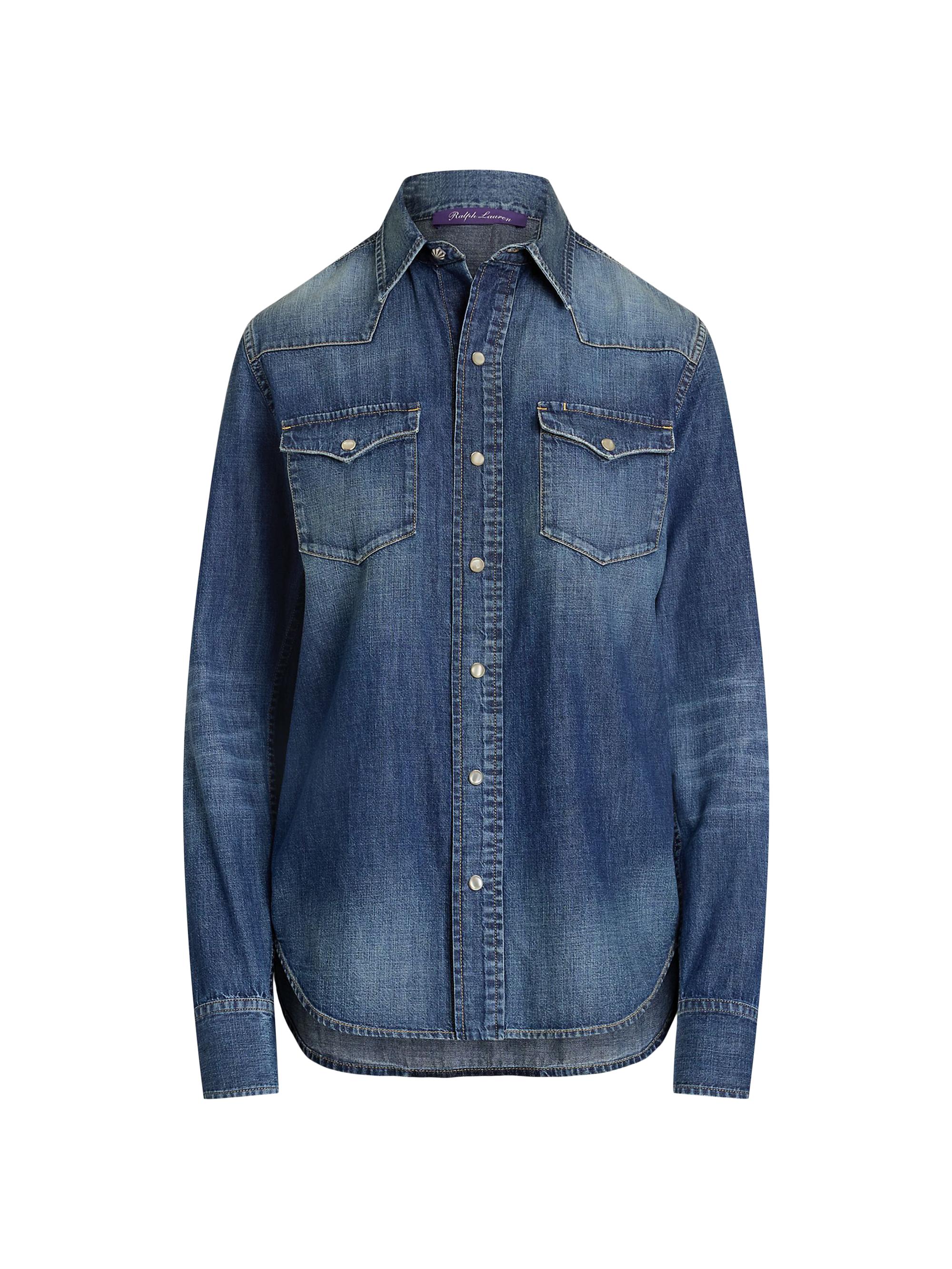 トップス denim &supply Ralph Lauren Ralph Lauren Collection Denim Snap-Front Long-Sleeve Top | Saks