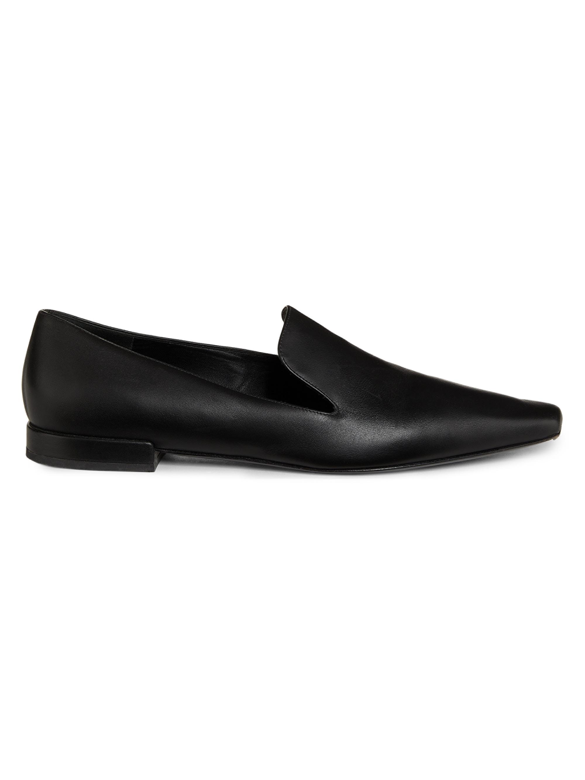 The Row Cary Leather Loafers | Saks Fifth Avenue