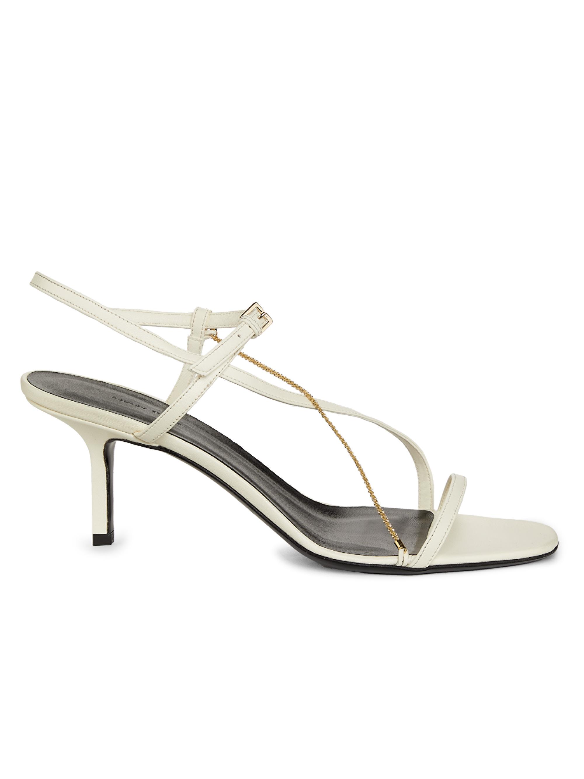 Loulou de Saison Women's Siam 65MM Chain-Detailed Leather Sandals - Cream