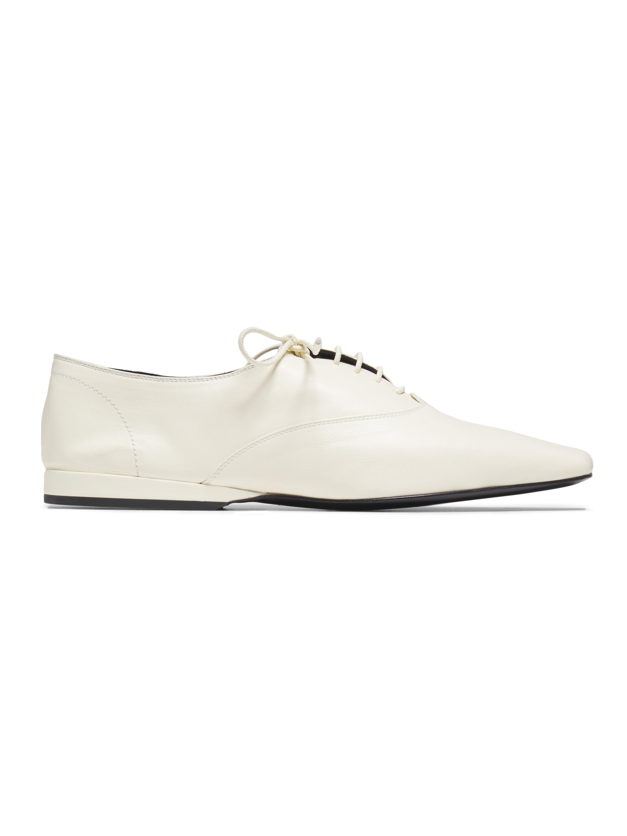 Loulou de Saison Women's Nora Leather Oxford Shoes - Cream