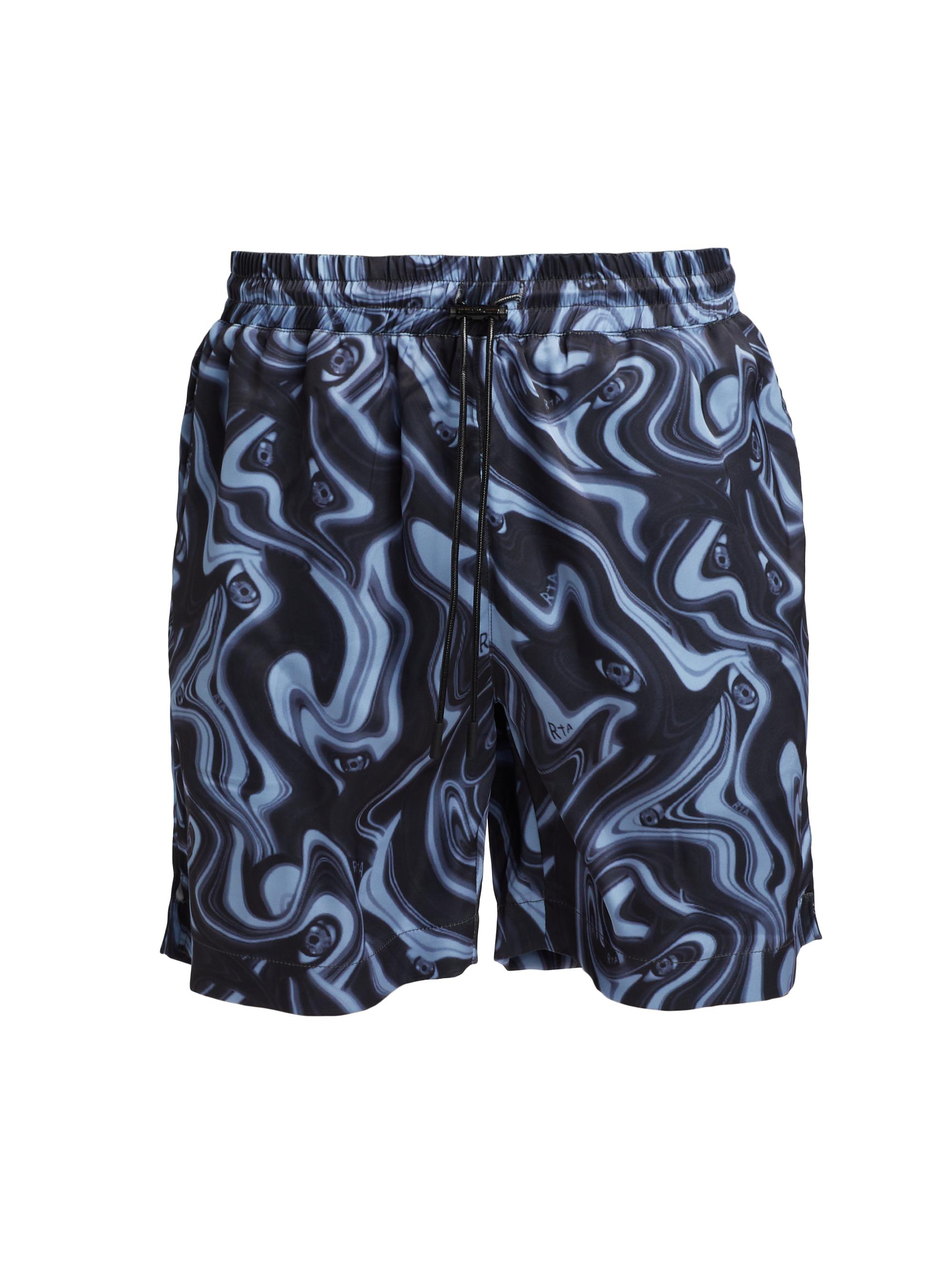 RTA Men's Underworld Clyde Printed Shorts - Blue Angel Eyes