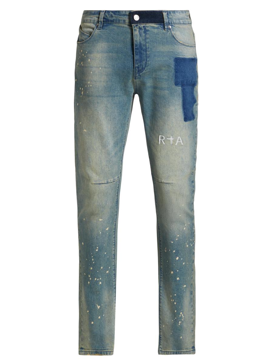 【関税＆送料込み】Off-White Jeans Tattoo RTA Concrete Bryant Skinny-Leg Logo Jeans | Saks Fifth Avenue
