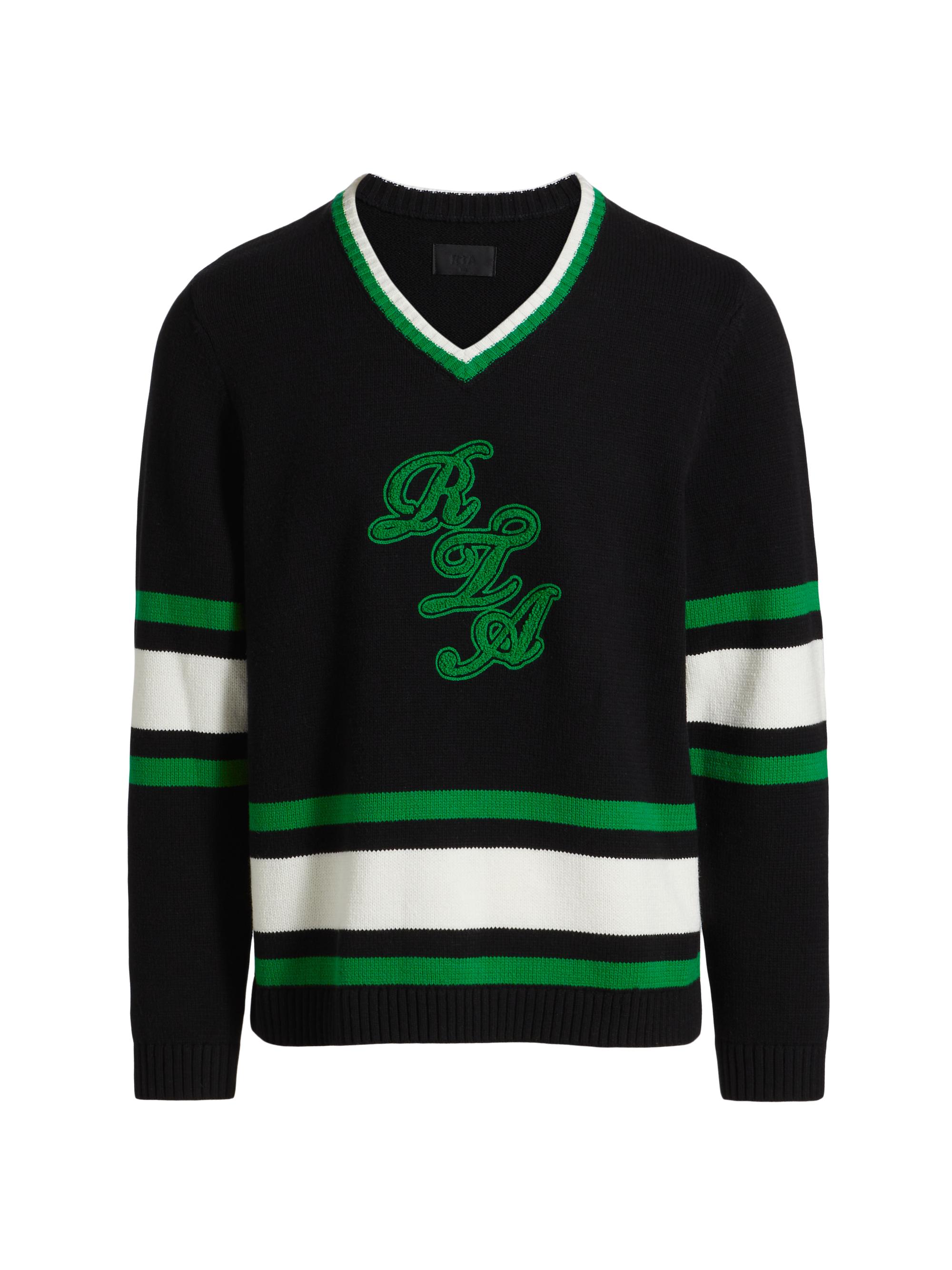RTA Men's Concrete Joshua Logo Sweater - Black Green Logo