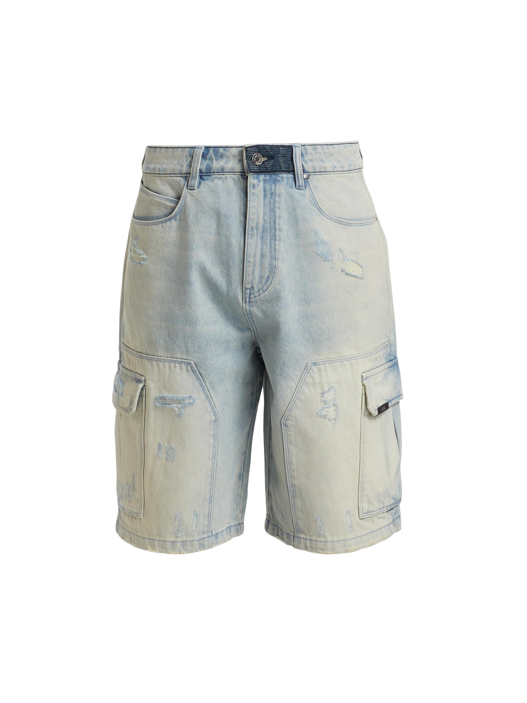 RTA Men's Underworld Joseph Cargo Shorts - Blue Clouds