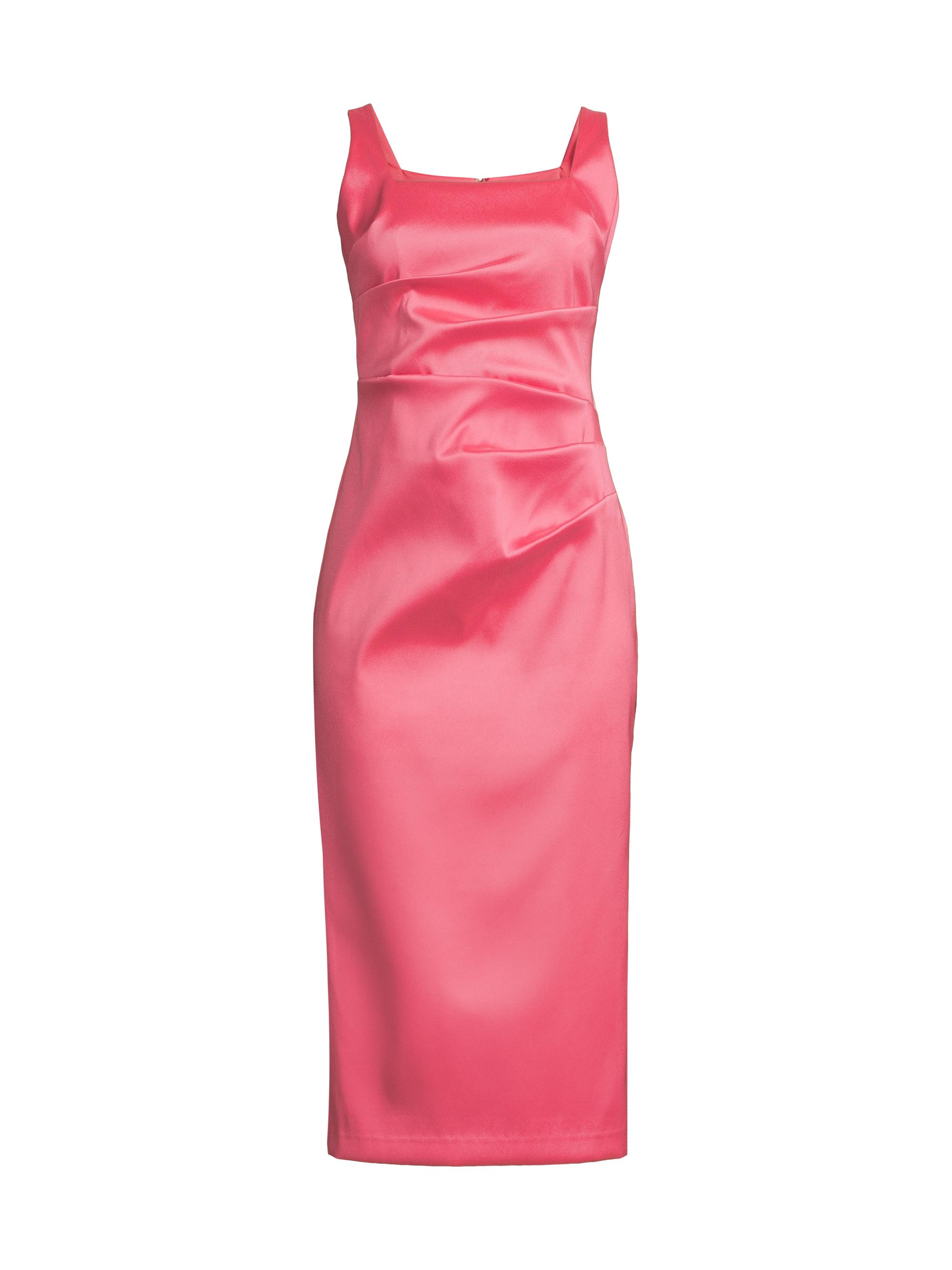 Aidan Mattox Women's Ruched Stretch Mikado Midi-Dress - Spring Rose