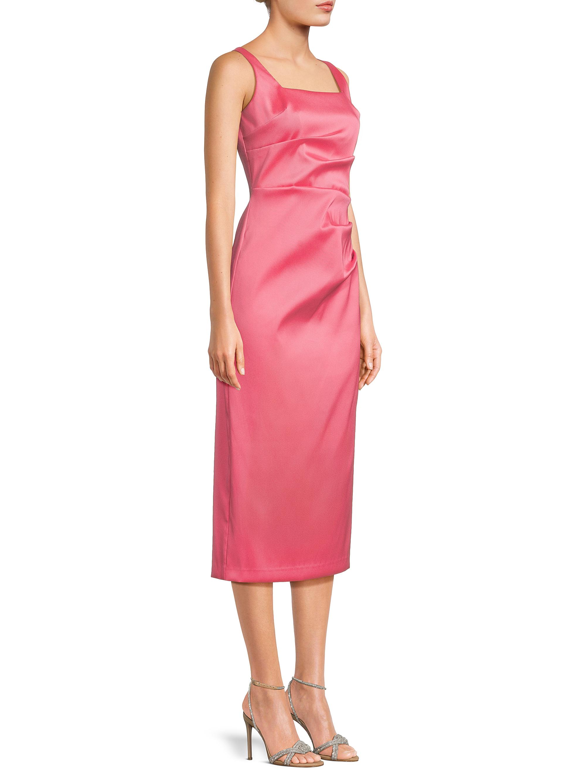 Aidan Mattox Ruched Stretch Mikado Midi-Dress | Saks Fifth Avenue