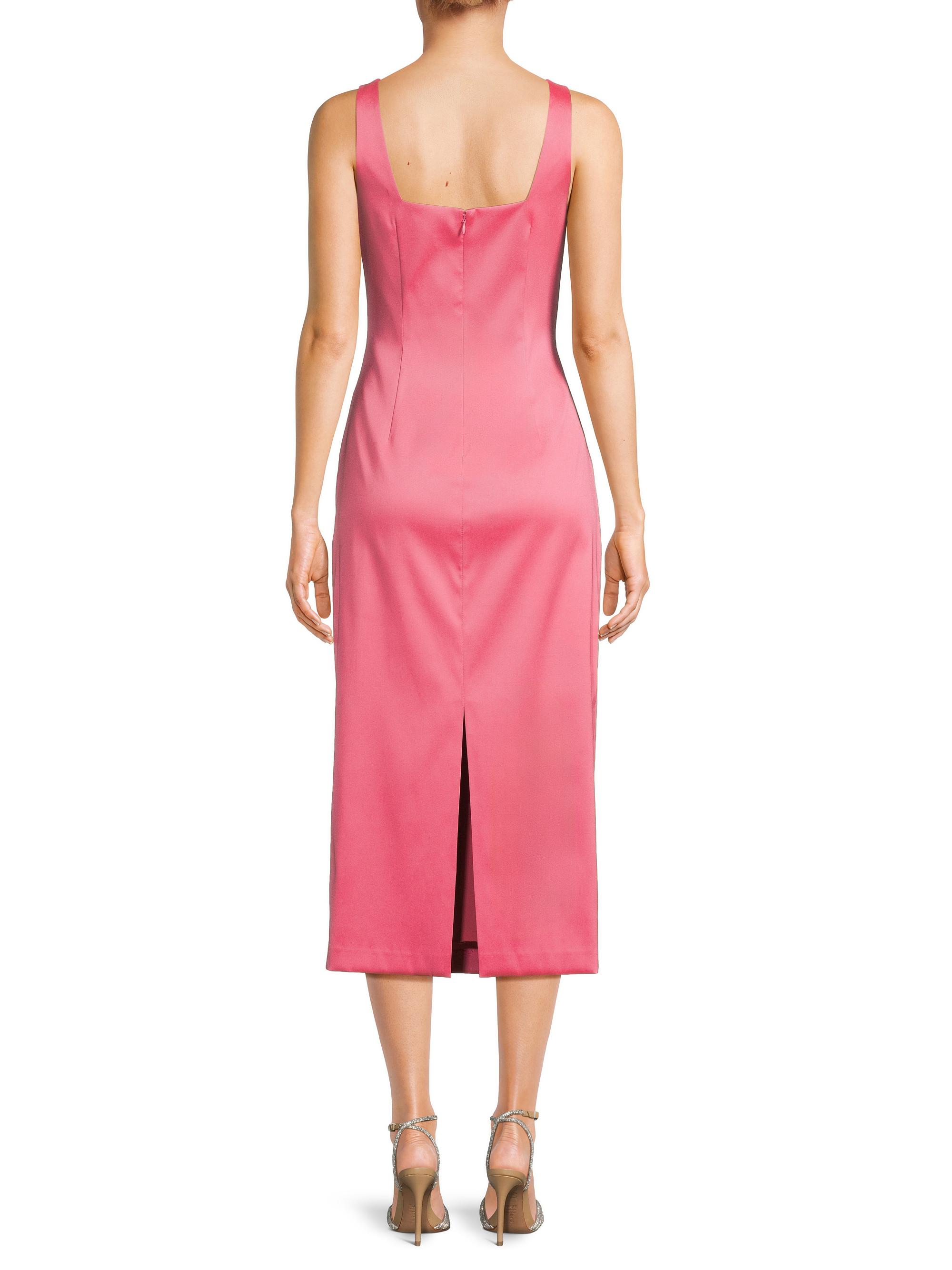 Aidan Mattox Ruched Stretch Mikado Midi-Dress | Saks Fifth Avenue