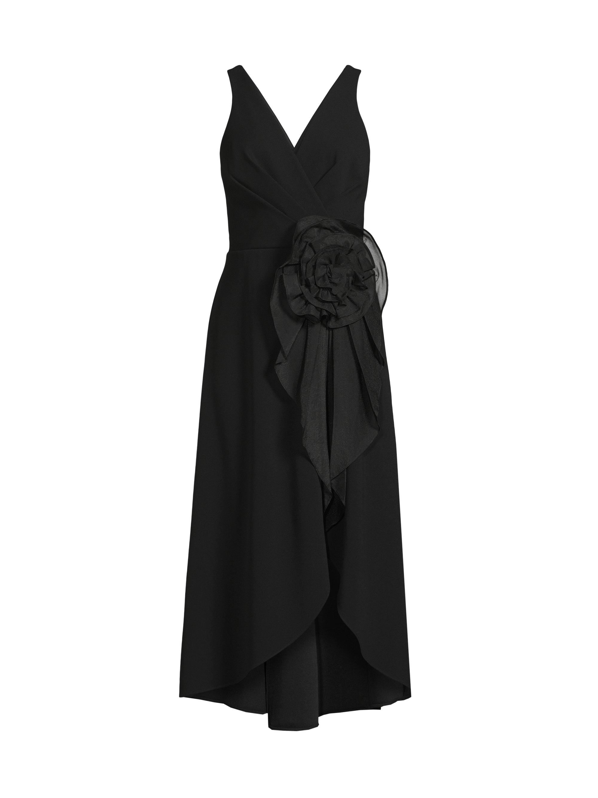 Aidan Mattox Women's Knit Crepe Midi-Dress - Black