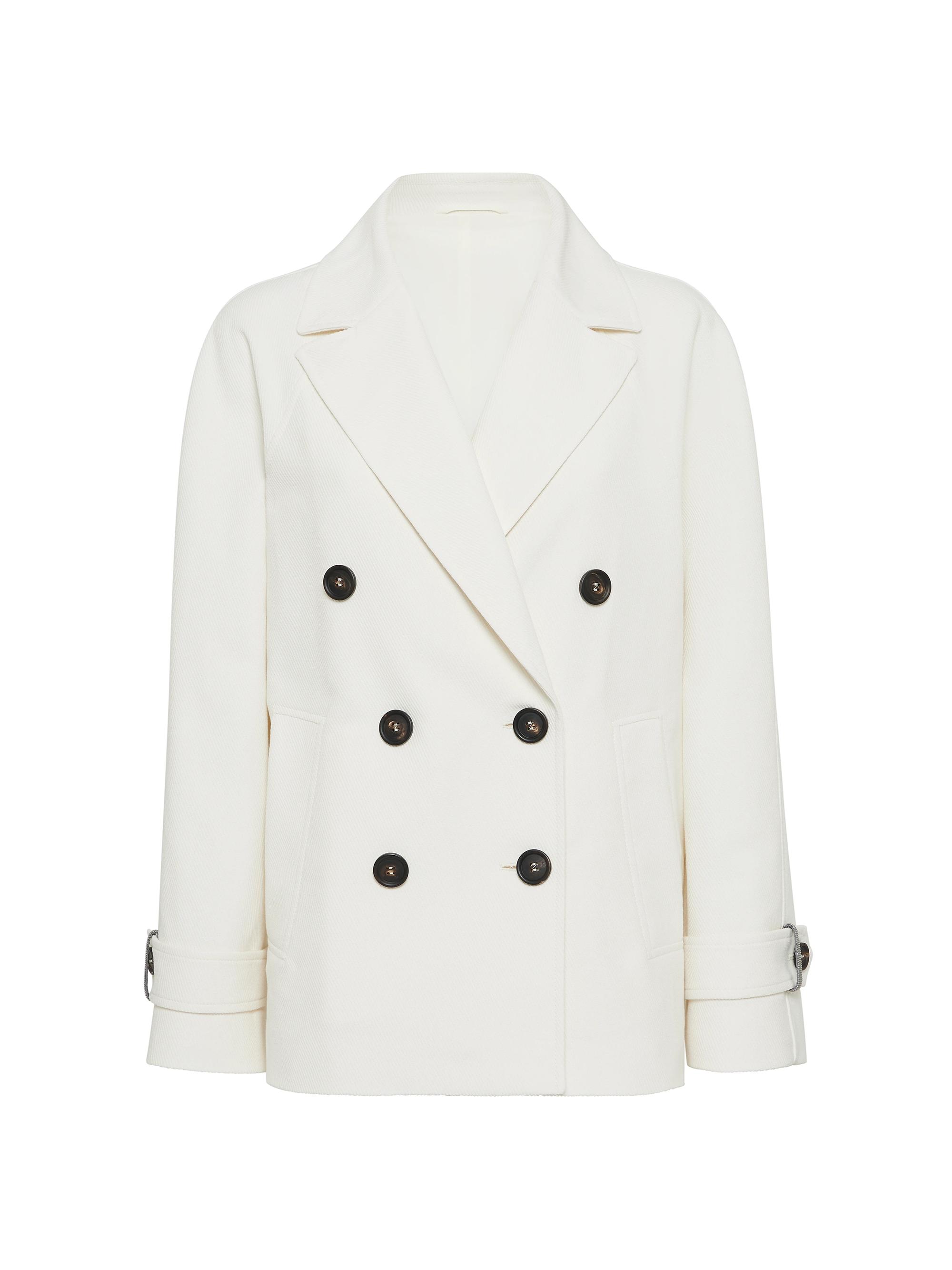 Brunello Cucinelli Women's Cotton and Linen Cavalry Peacoat - Panama