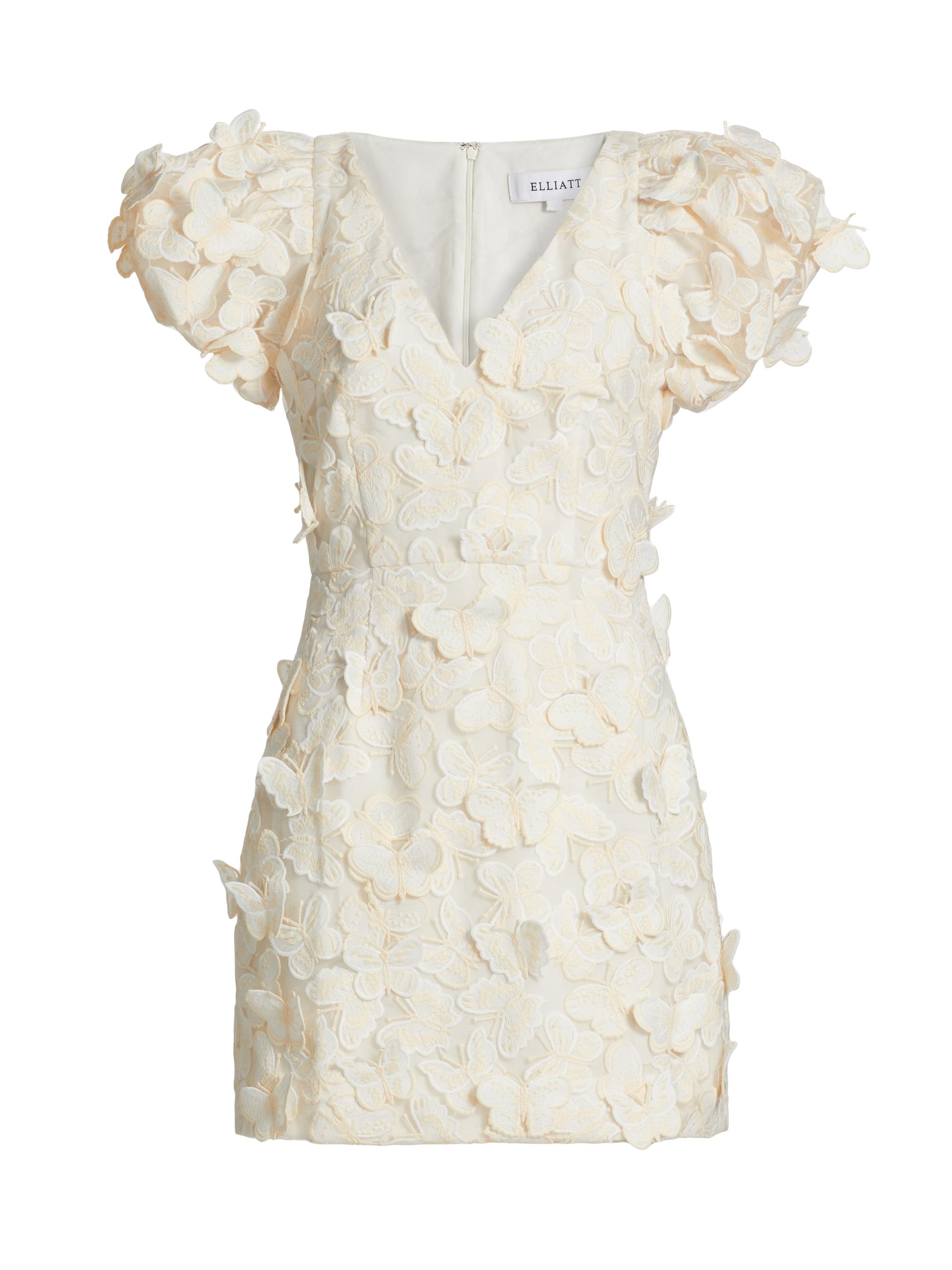 slim fit dress slacks Antheia White Lace Long-Sleeve Peplum Mini Dress – Club L London main image 0