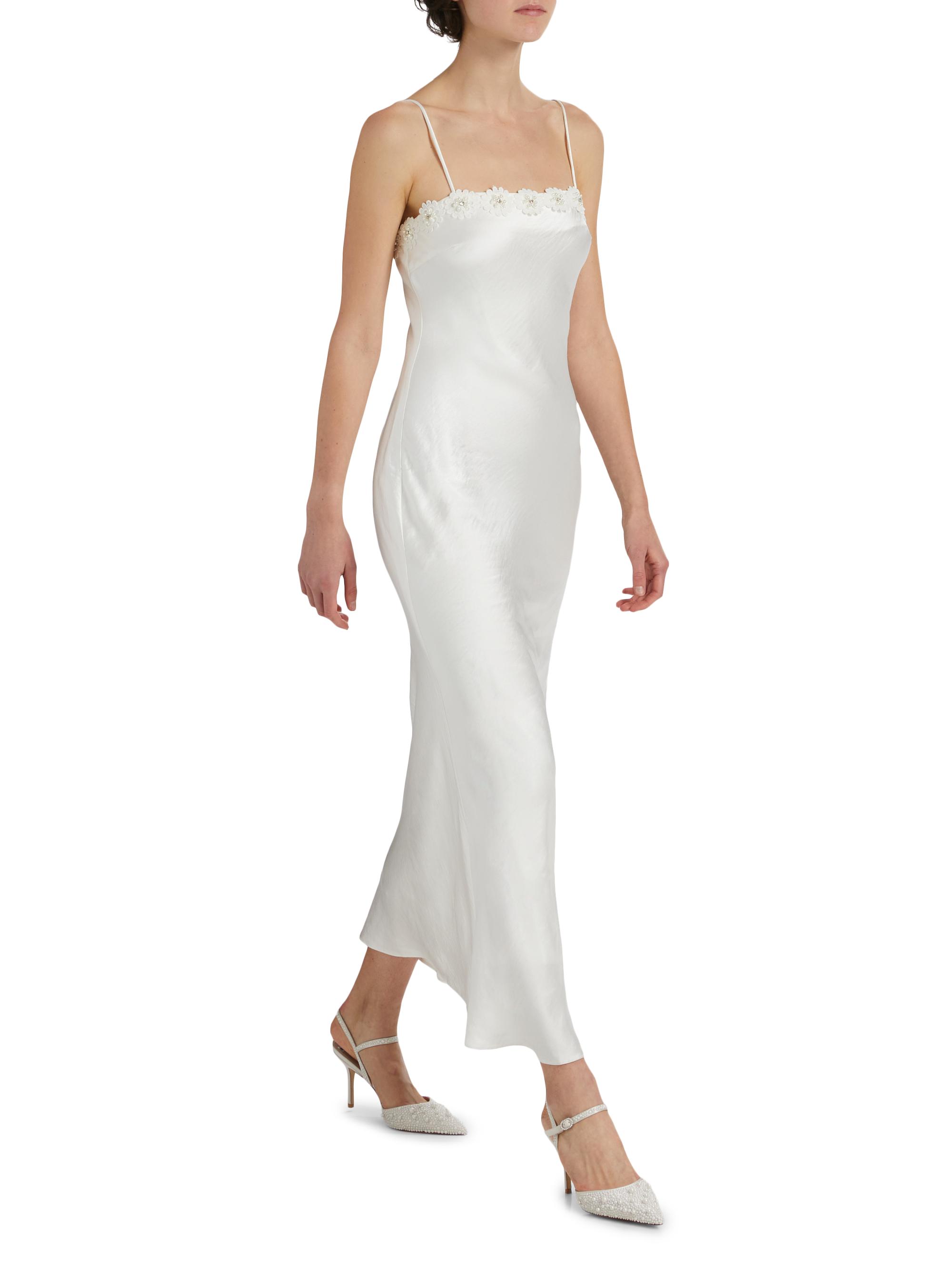 knee length dresses for ladies Clarissa Midi Dress - White Betty