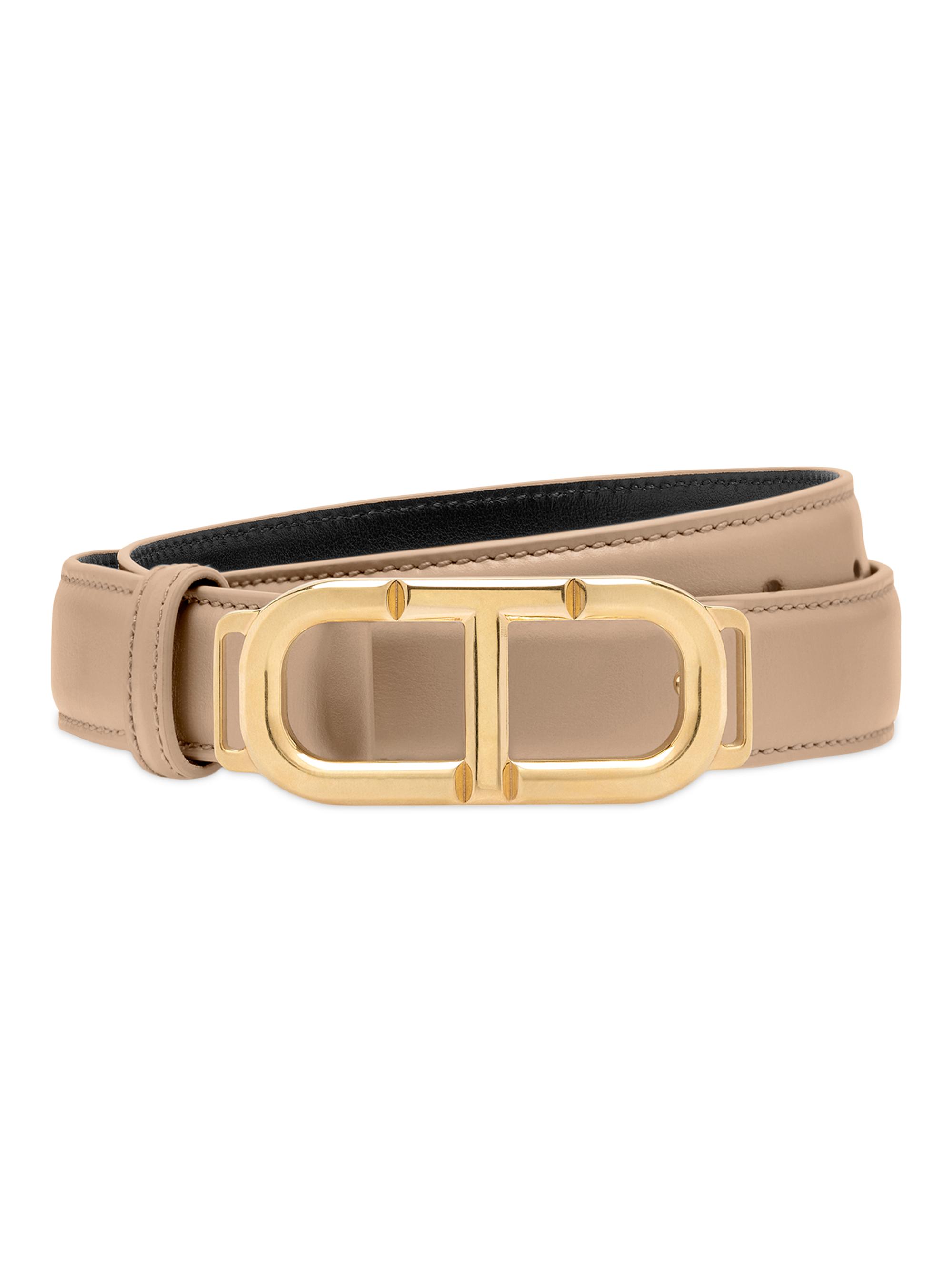 TOM FORD Women's Whitney Palmellato Leather Belt - Light Beige