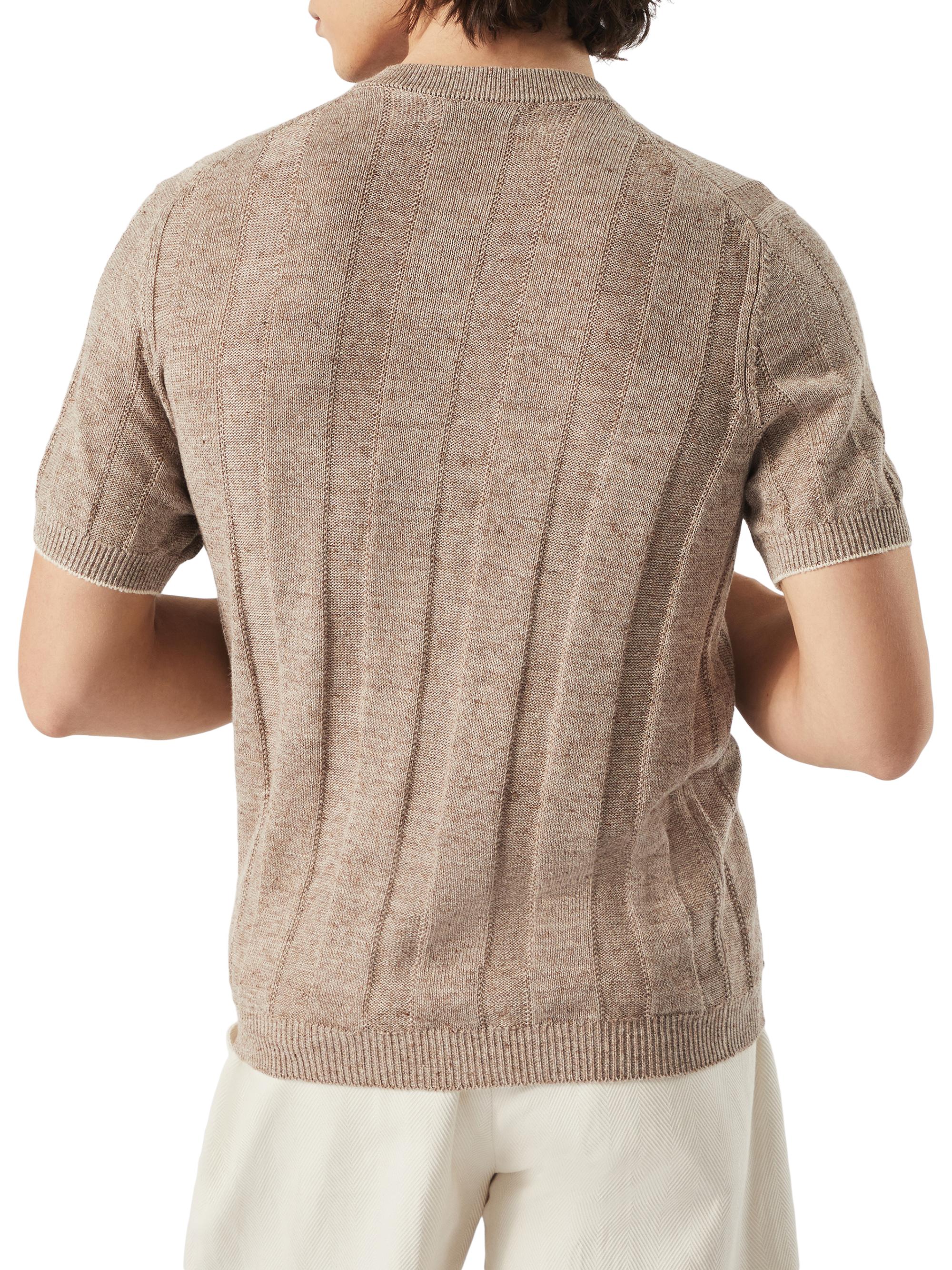 Brunello Cucinelli Linen and Cotton Textured Rib Knit T