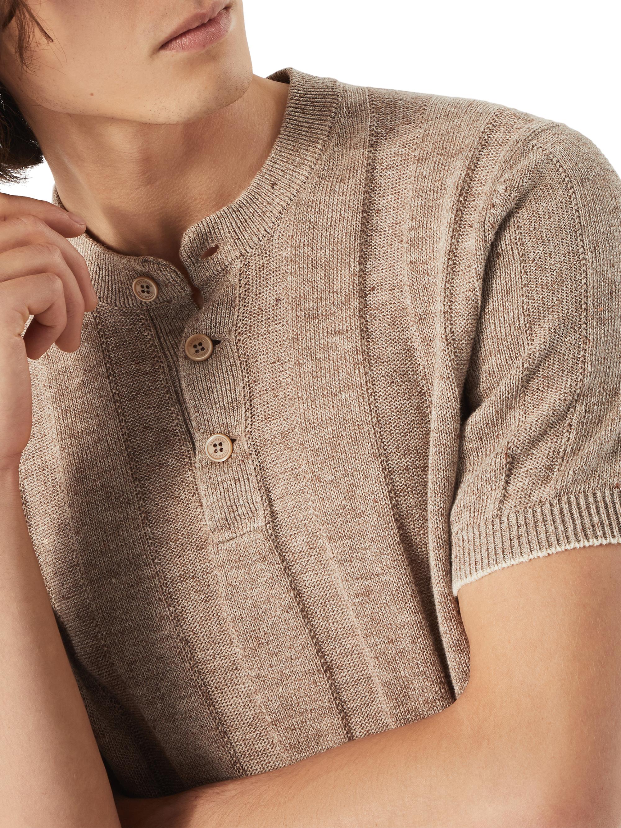 BRUNELLO CUCINELLI リネン　シルク　サマーニット　XLサイズ Brunello Cucinelli Linen and Cotton Textured Rib Knit T