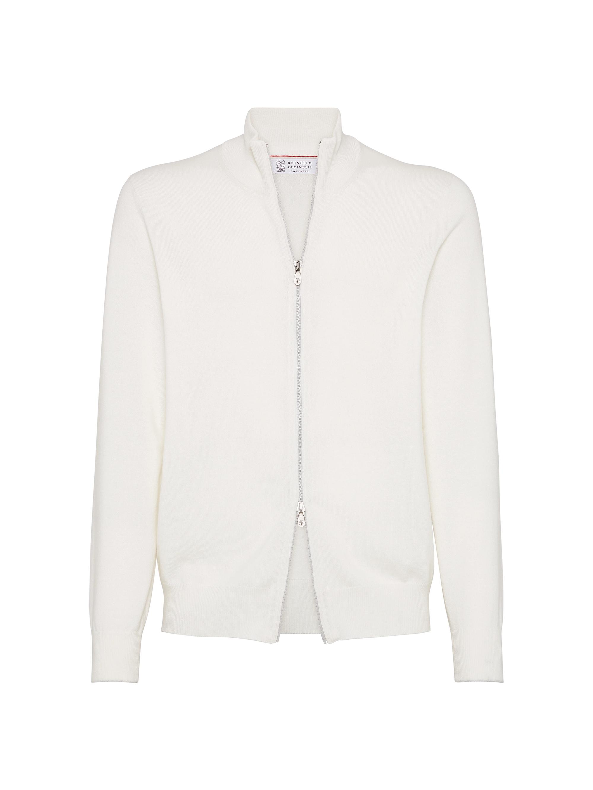 Brunello Cucinelli Men's Cashmere Turtleneck Cardigan with Zipper - Lavender