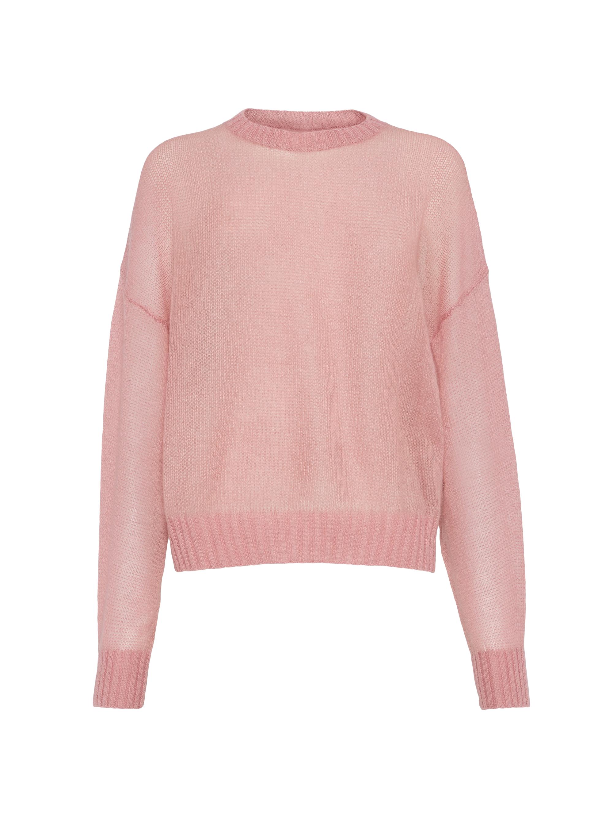 Brunello Cucinelli Women's Mohair and Wool Sweater with Monili - Pink