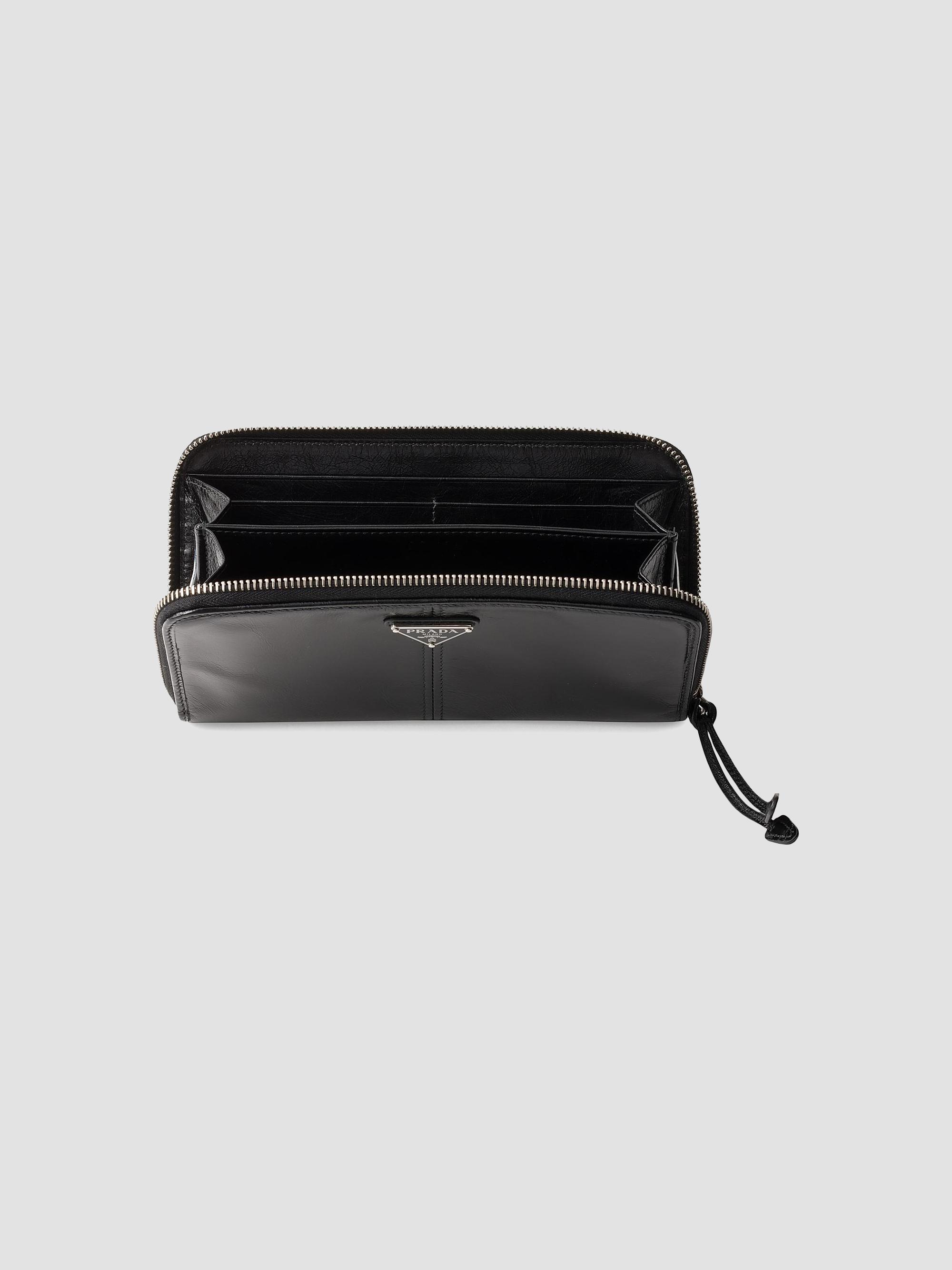Prada Men's Leather Wallet - Black | Thumbnail 2