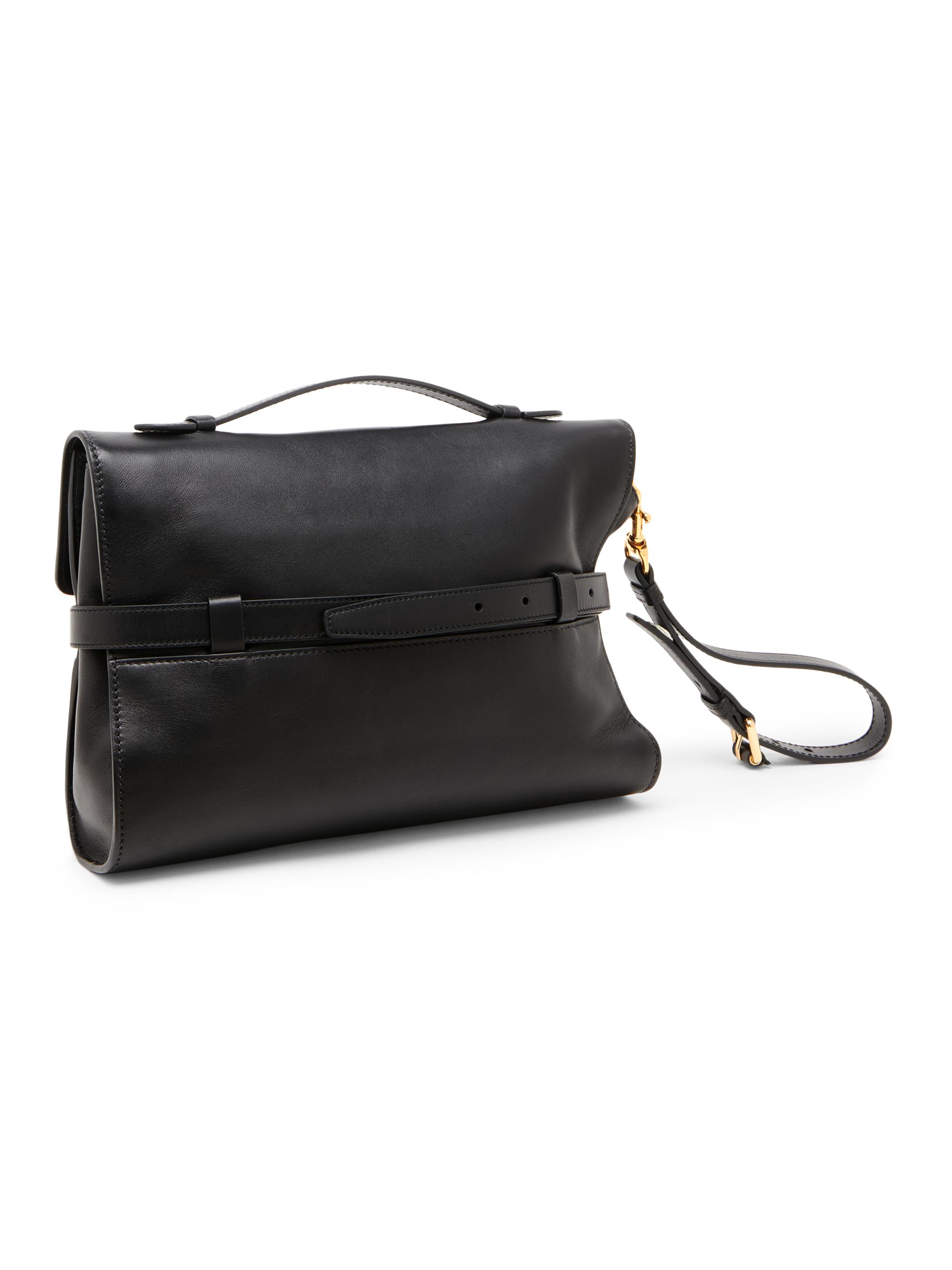 Moschino Tie Me Soft Leather Clutch | Saks Fifth Avenue