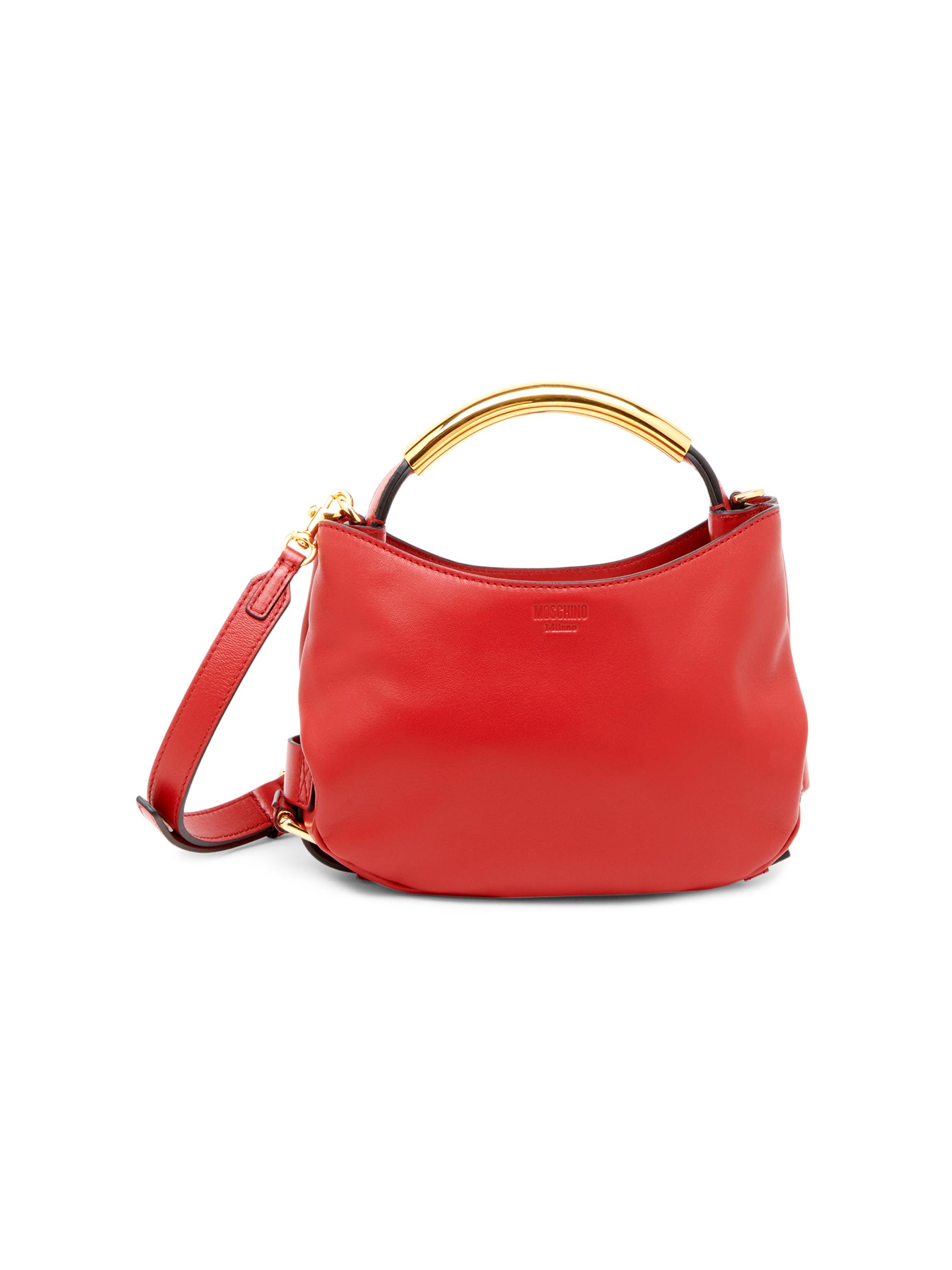 Moschino Women's Handle Me Leather Bag - Red