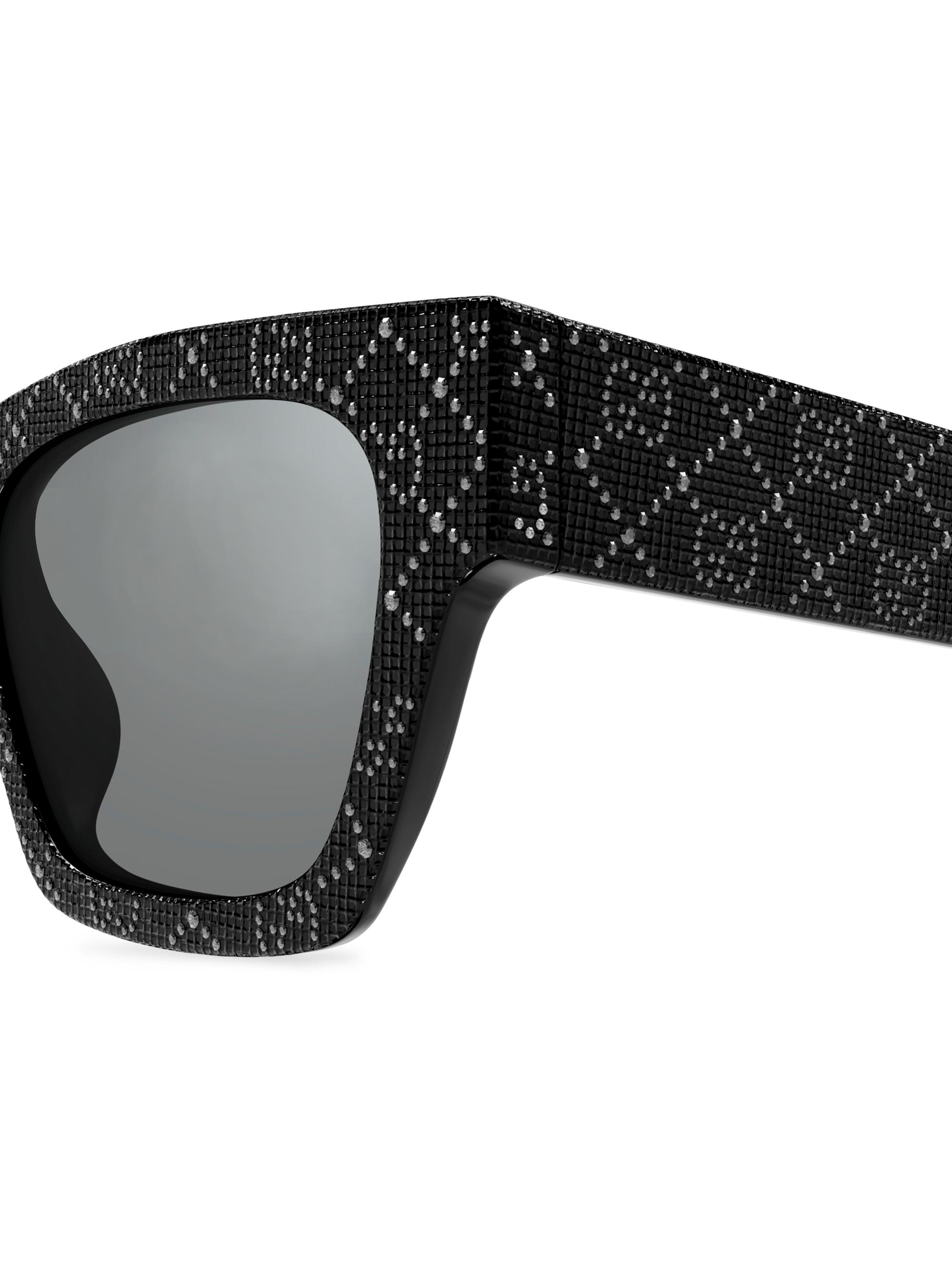 Gucci Gucci Miami Crystal-Embellished Guccissima 52MM Squared