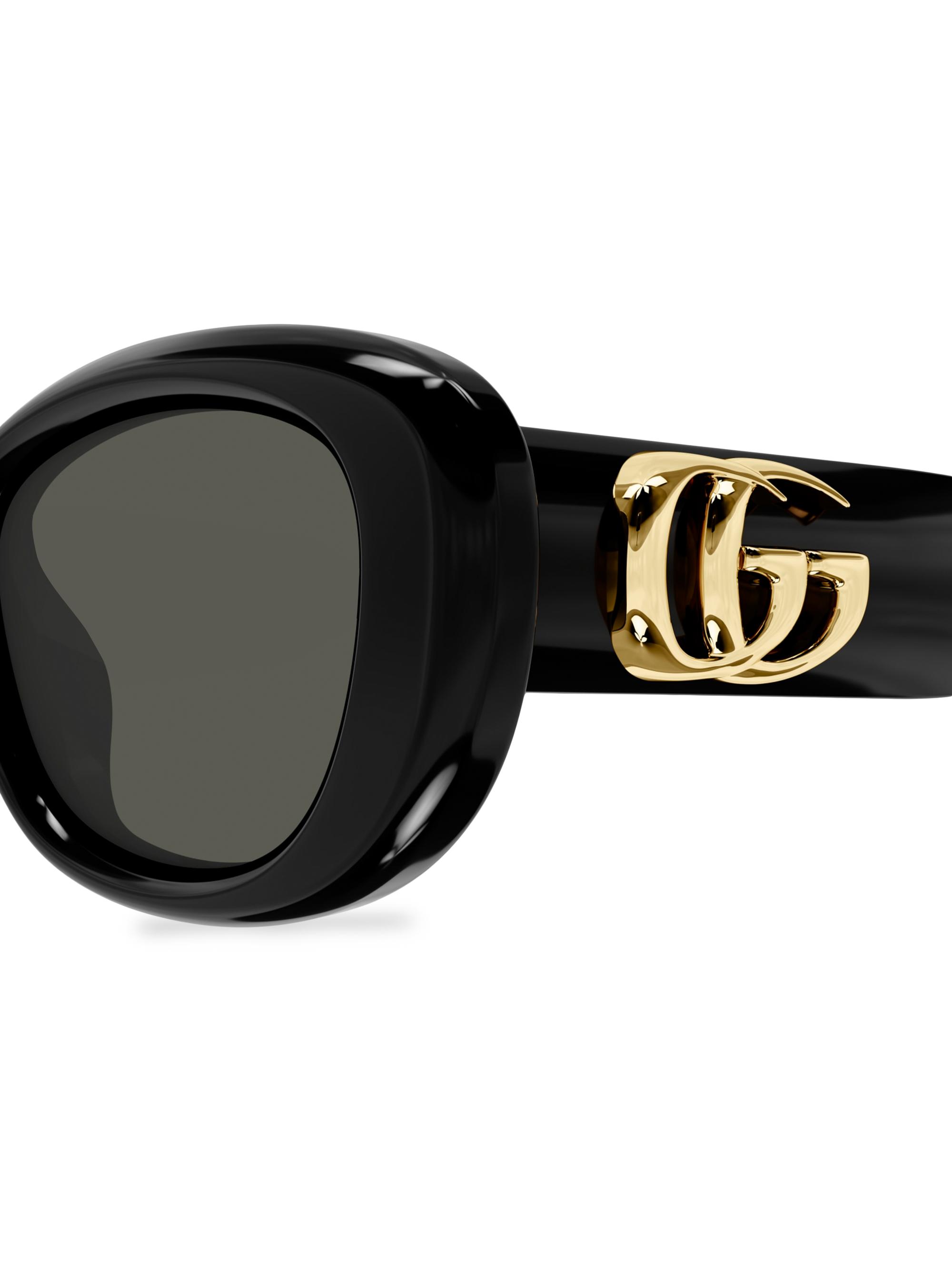 Gucci GG Bag 53MM Oval Sunglasses | Saks Fifth Avenue