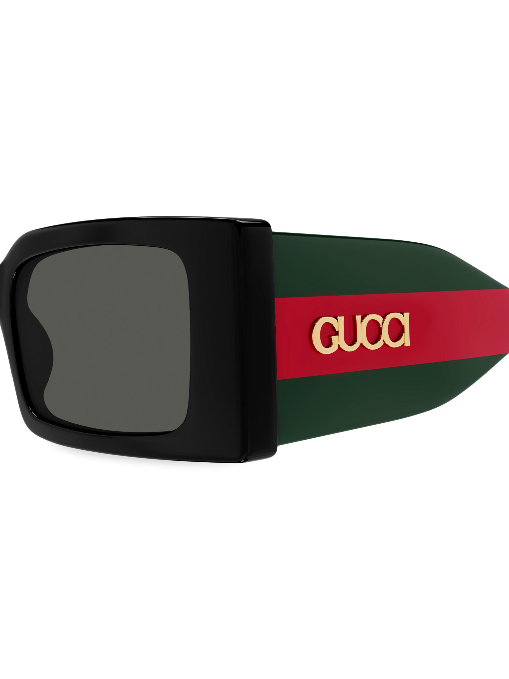 Gucci New Pop Web 52MM Rectangular Sunglasses | Saks Fifth Avenue