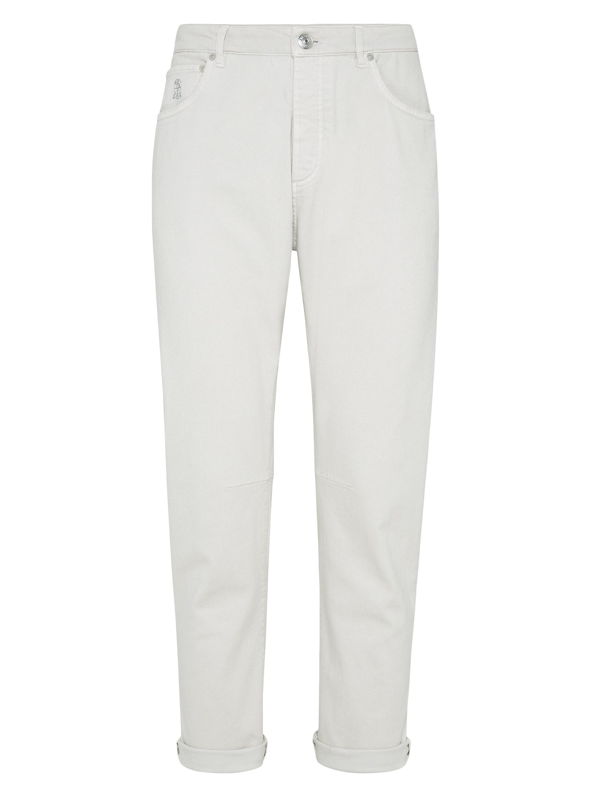 Brunello Cucinelli Men's Garment Dyed Comfort Denim Leisure Fit Five Pocket Jeans - Yuta