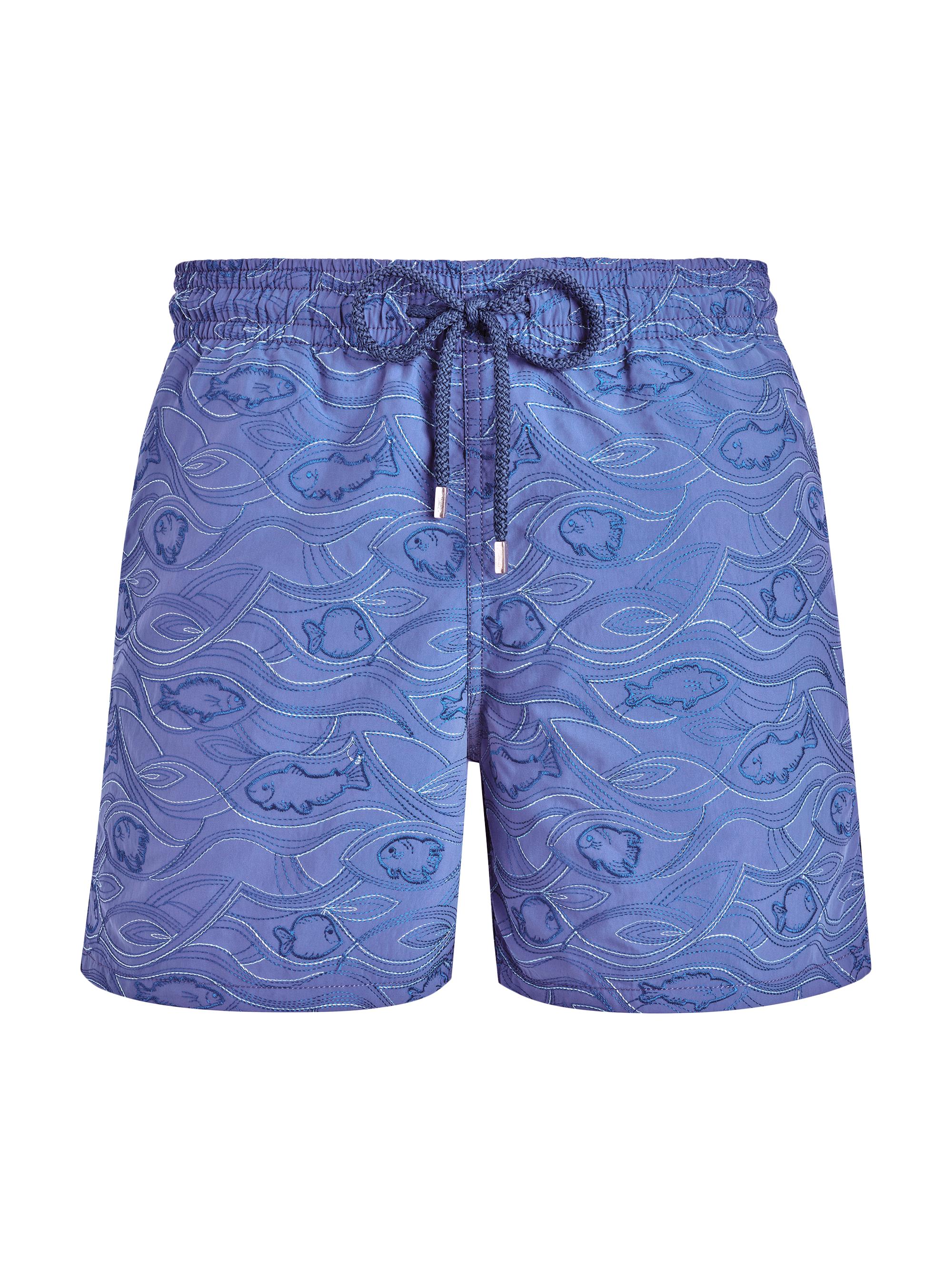Vilebrequin Men's Embroidered Aquarium Swim Trunks - Tempete
