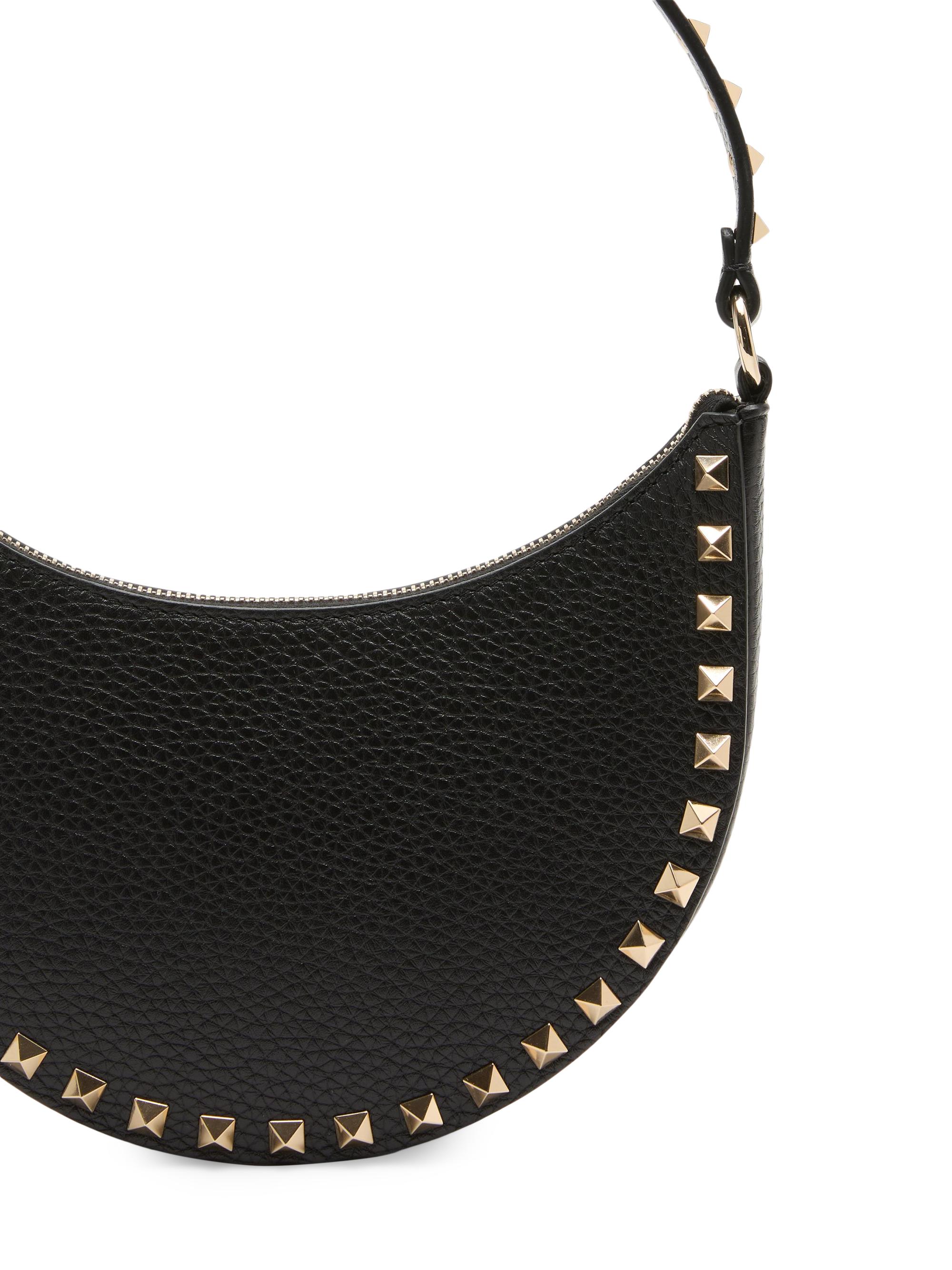 Valentino Garavani Mini Rockstud Hobo Bag in Grainy Calfskin