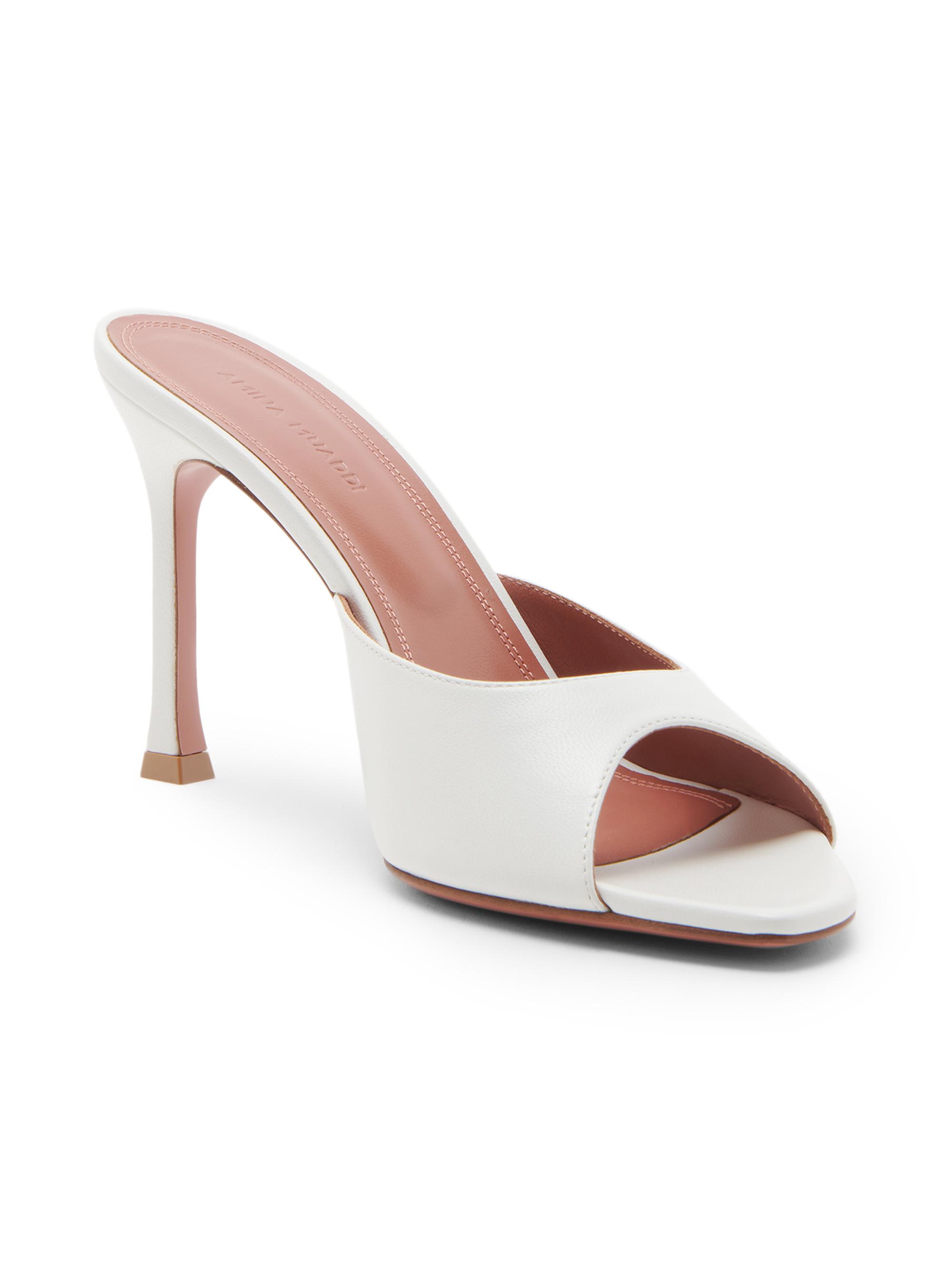 Amina Muaddi Alexa 95MM Leather Mules | Saks Fifth Avenue
