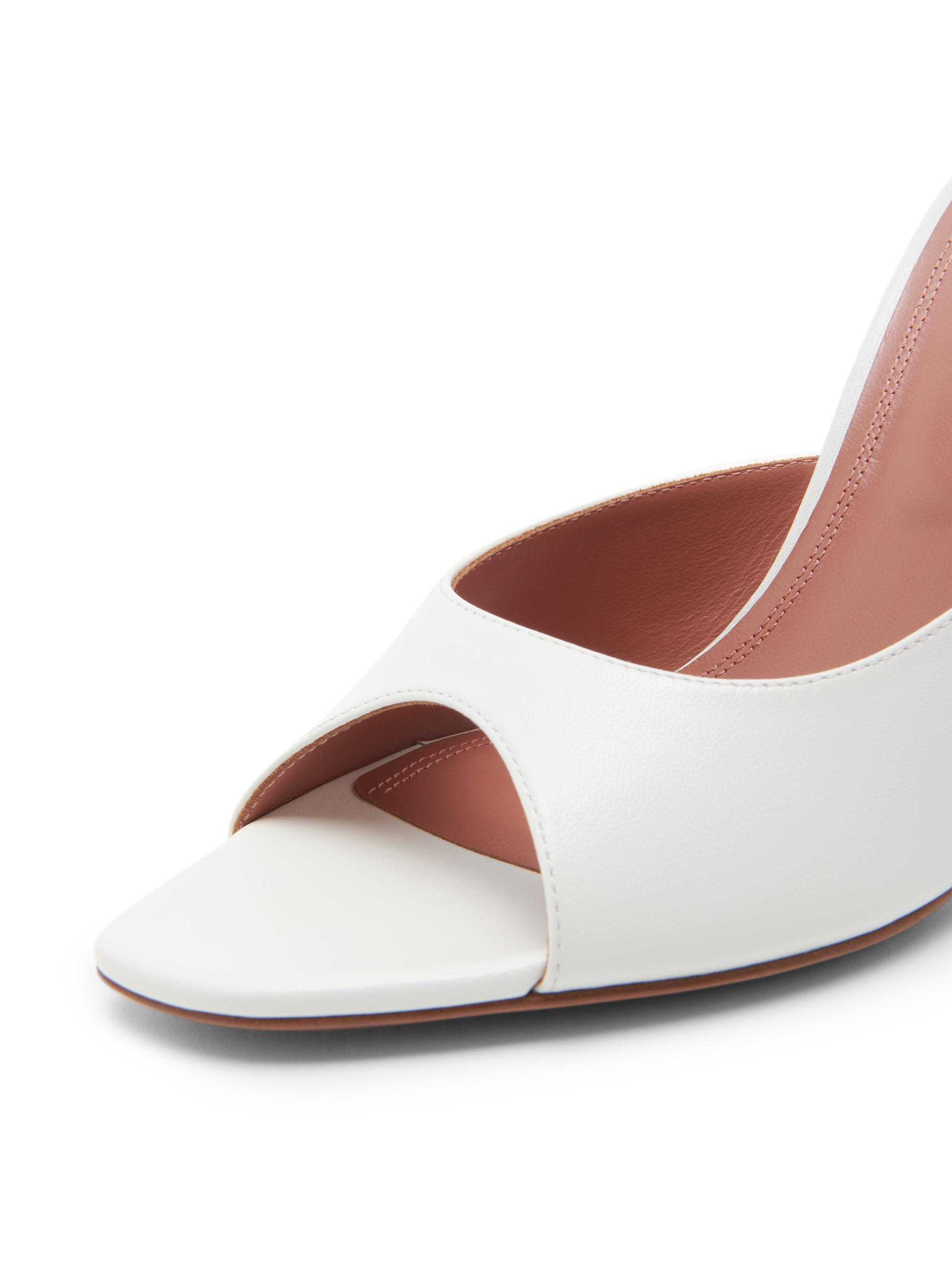 Amina Muaddi Alexa 95MM Leather Mules | Saks Fifth Avenue