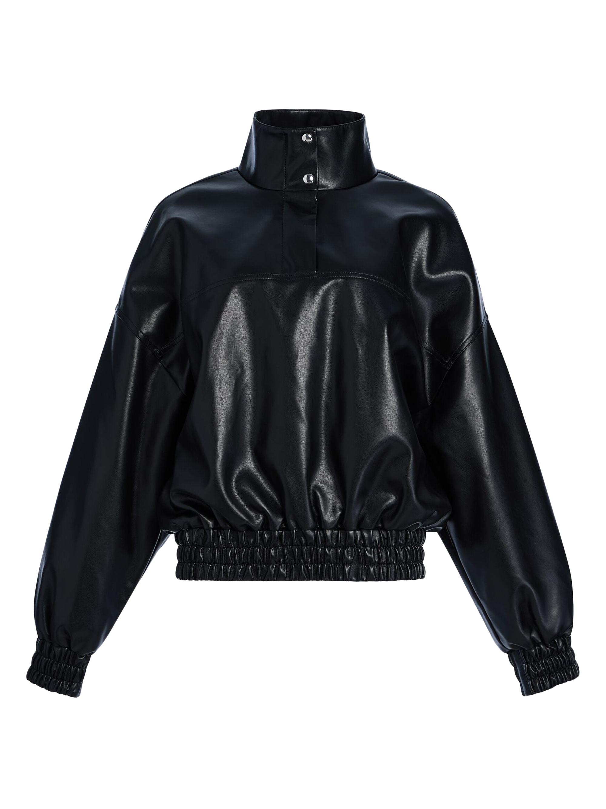 Ser.o.ya Koda Leather Cropped Trench Jacket | Saks Fifth Avenue